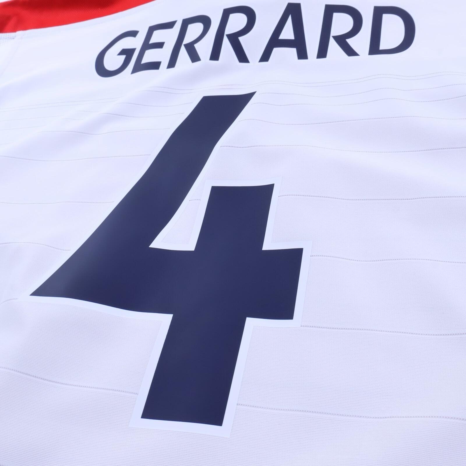 England Gerrard #4 2003/05 Home Shirt - Reversible - L