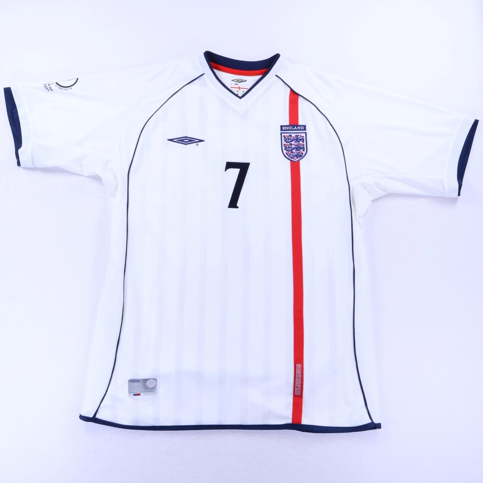 England Beckham #7 2001/03 Home Shirt - XL