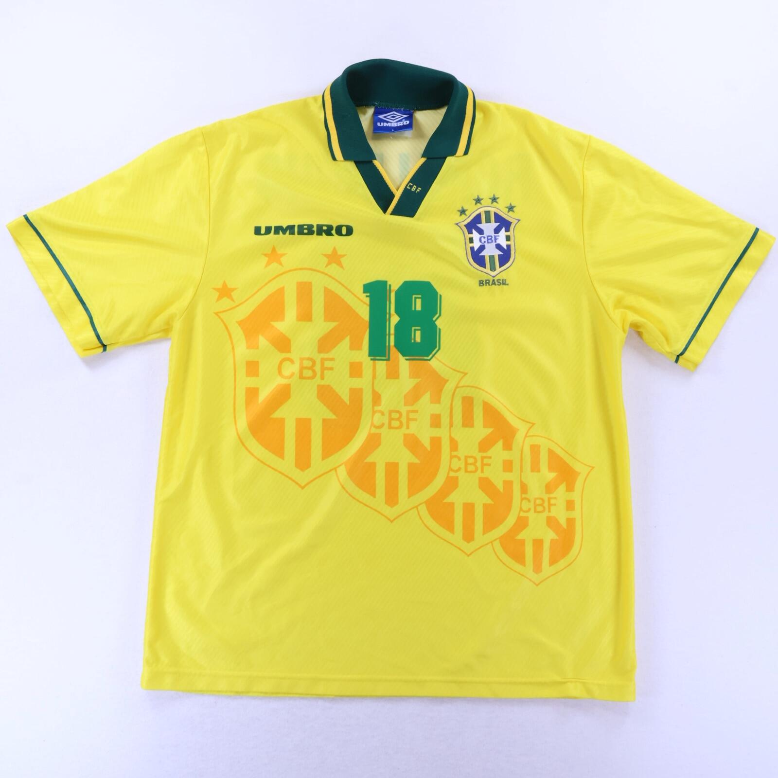 Brazil Ronaldinho #18 1994/95 Home Shirt - L