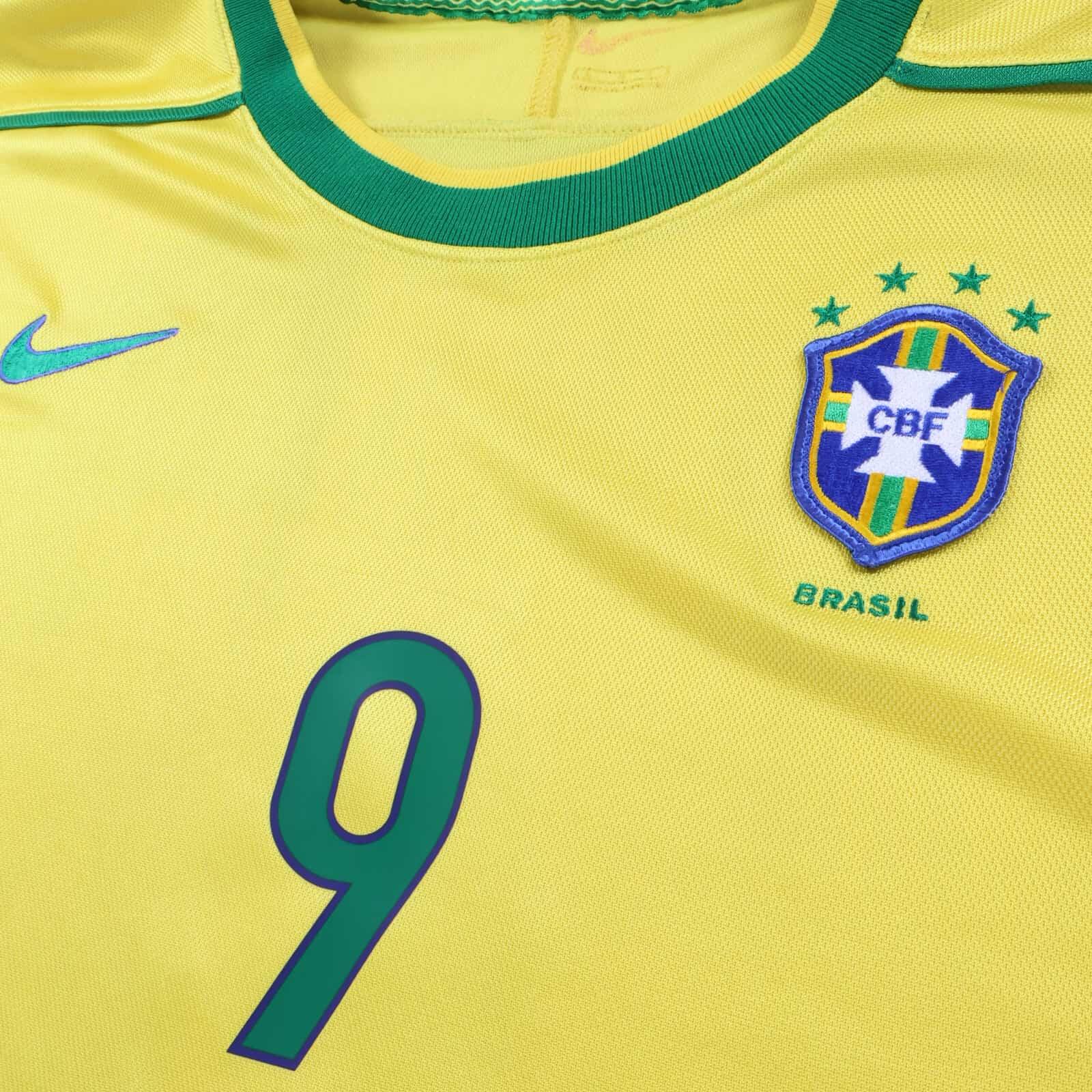 Brazil Ronaldo #9 1998/99 Home Shirt - L