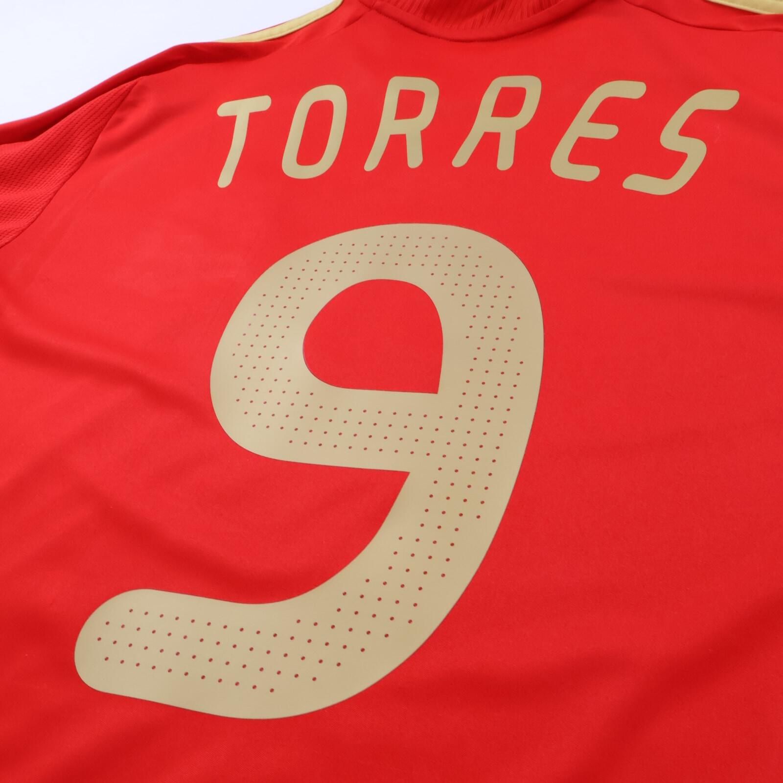 Spain Torres #9 2008/09 Home Shirt - L
