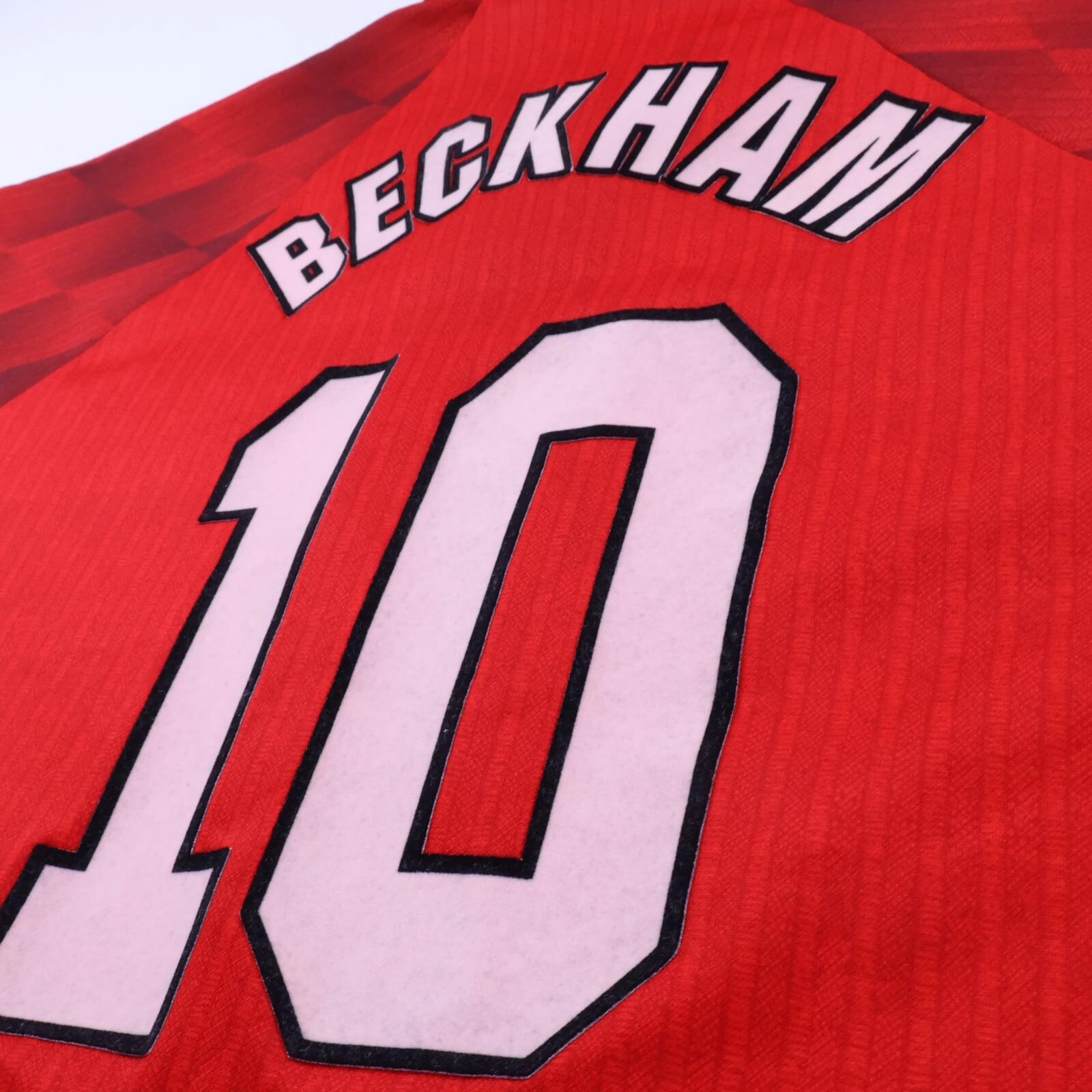 Manchester United Beckham #10 1996/98 Home Shirt - Long Sleeve - XL