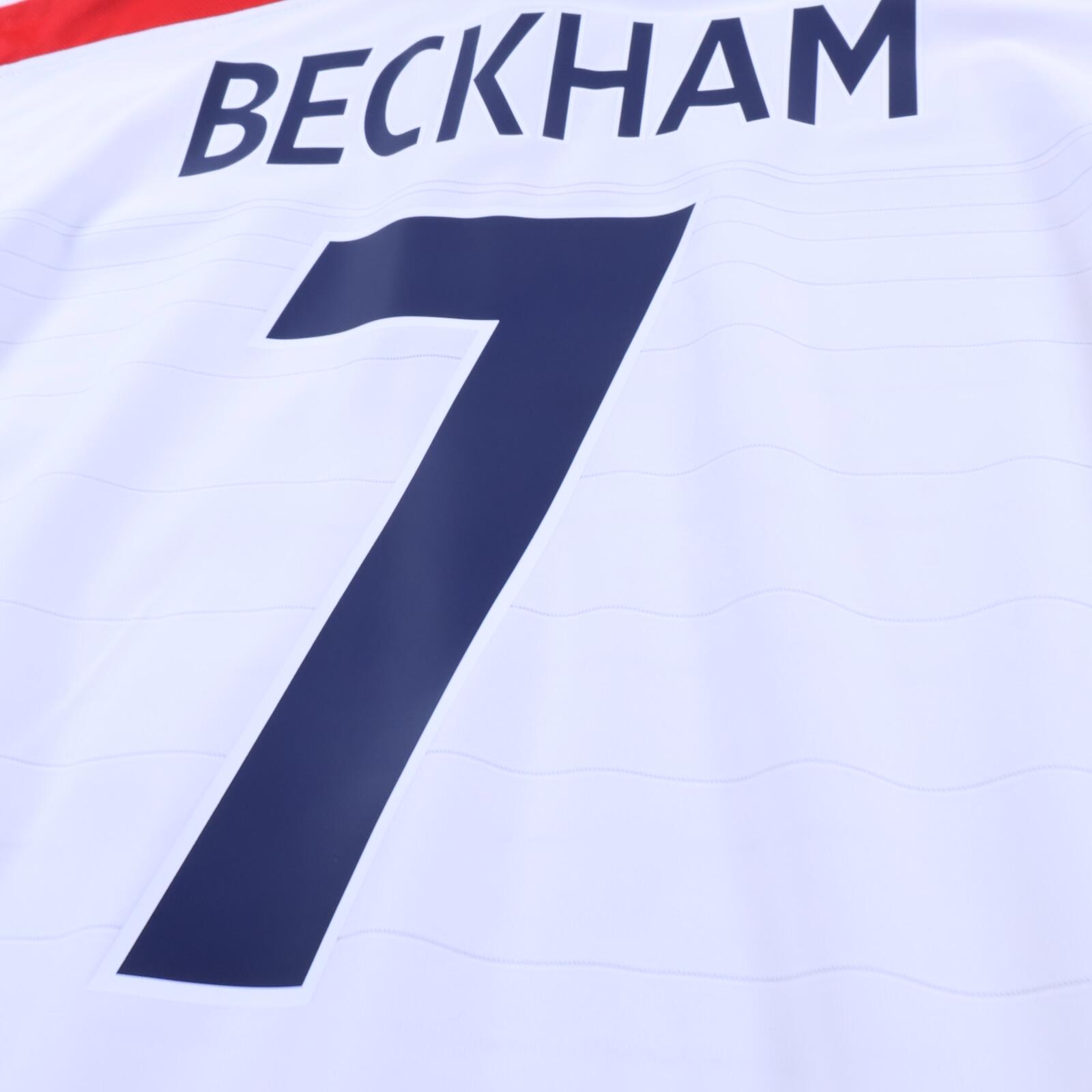 England Beckham #7 2003/05 Home Shirt - Reversible - L