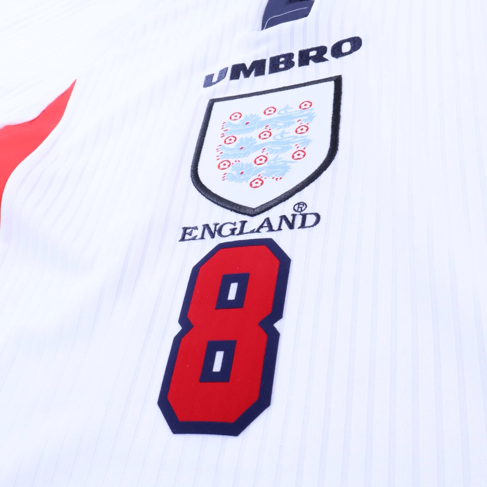 England Gascoigne #8 1997/99 Home Shirt - M