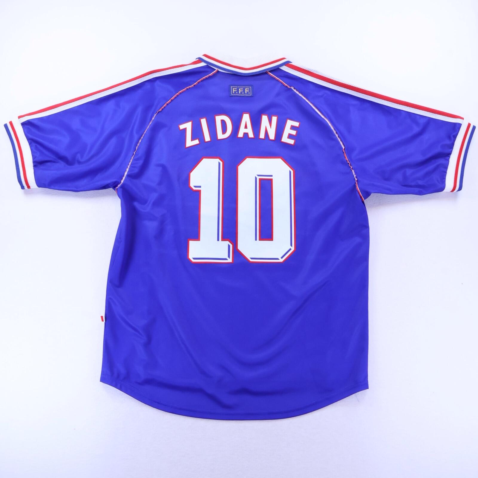 France Zidane #10 1998/00 Home Shirt - L
