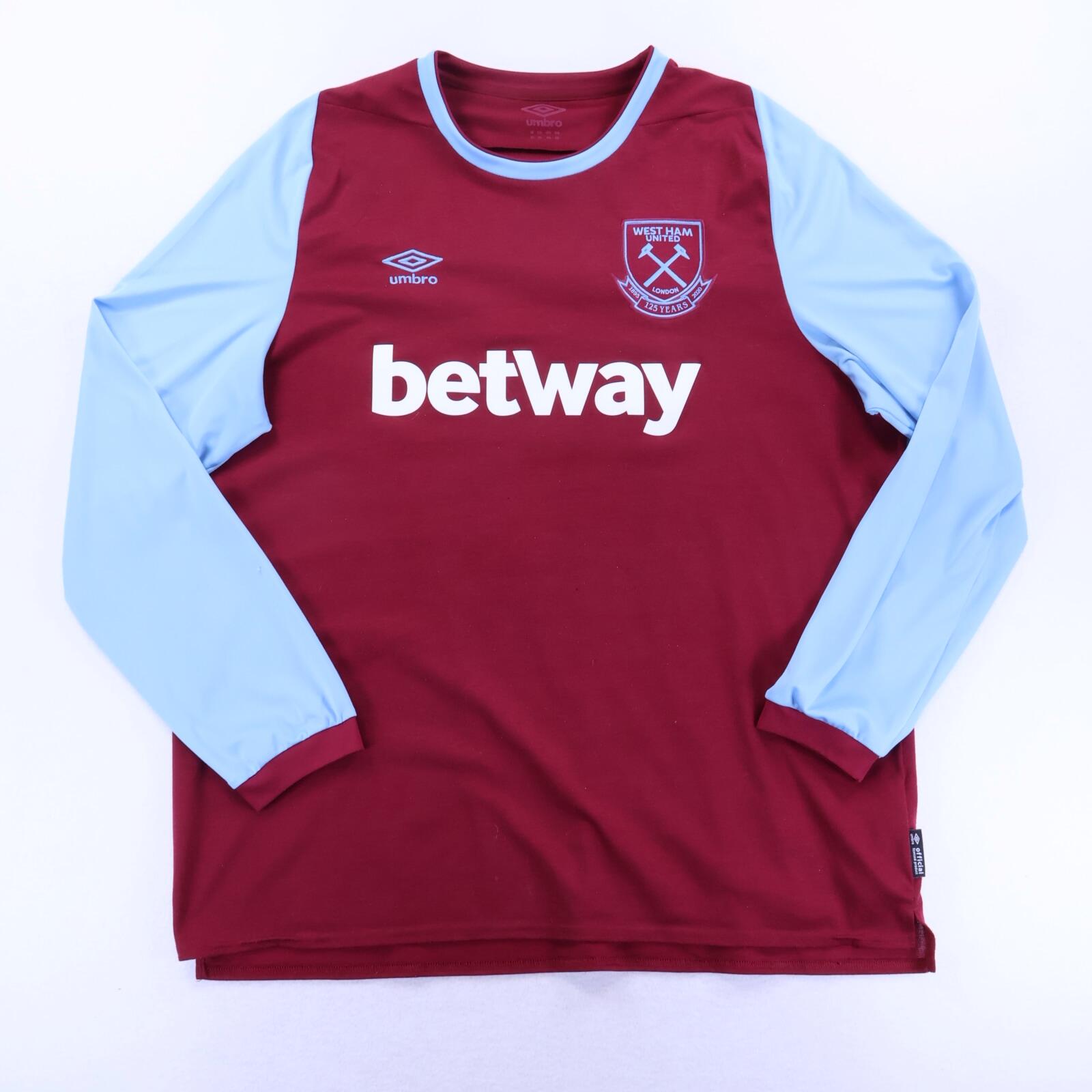 West Ham United 2020/21 Home Shirt - Long Sleeve - 3XL