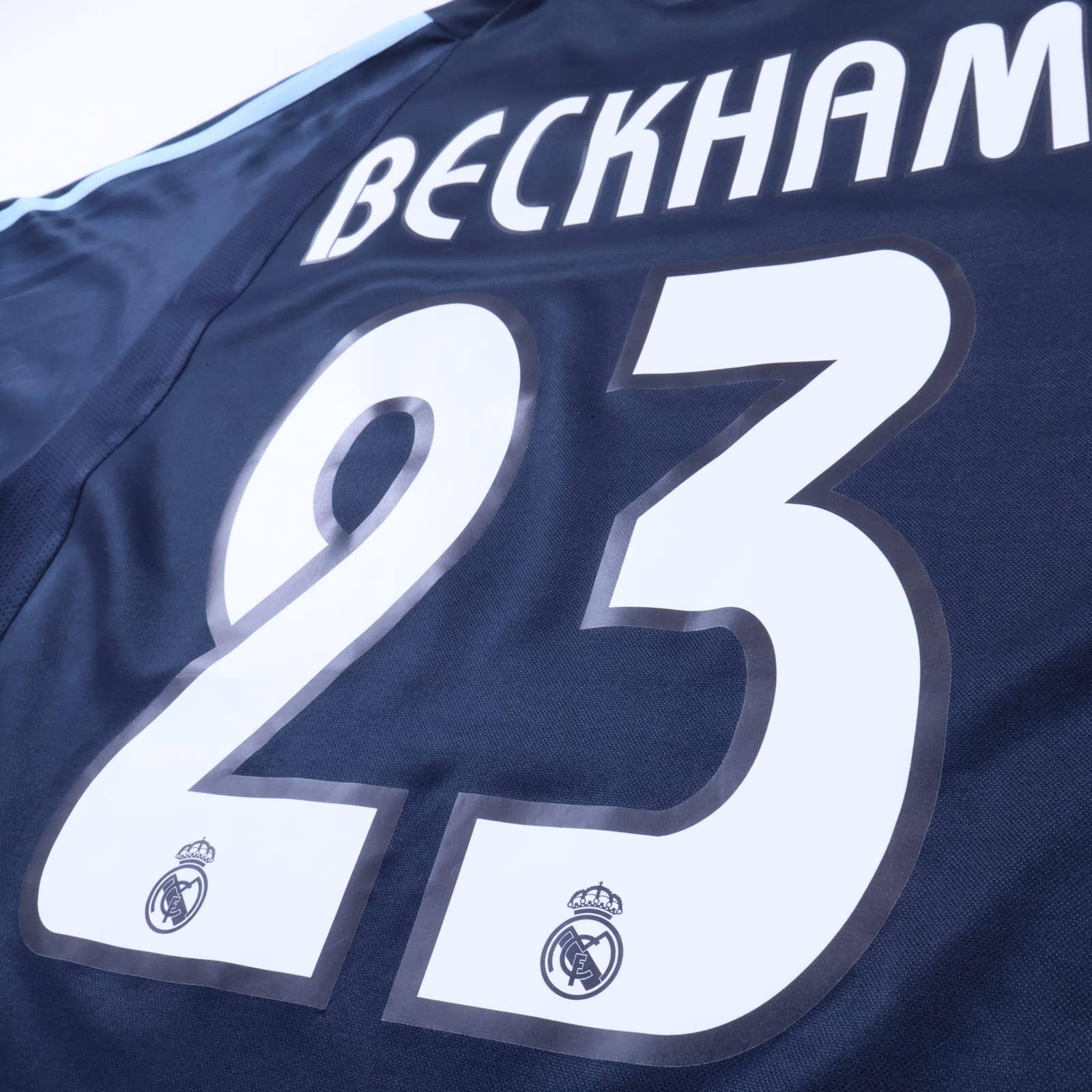 Real Madrid Beckham #23 2003/04 Away Shirt - Long Sleeve - M
