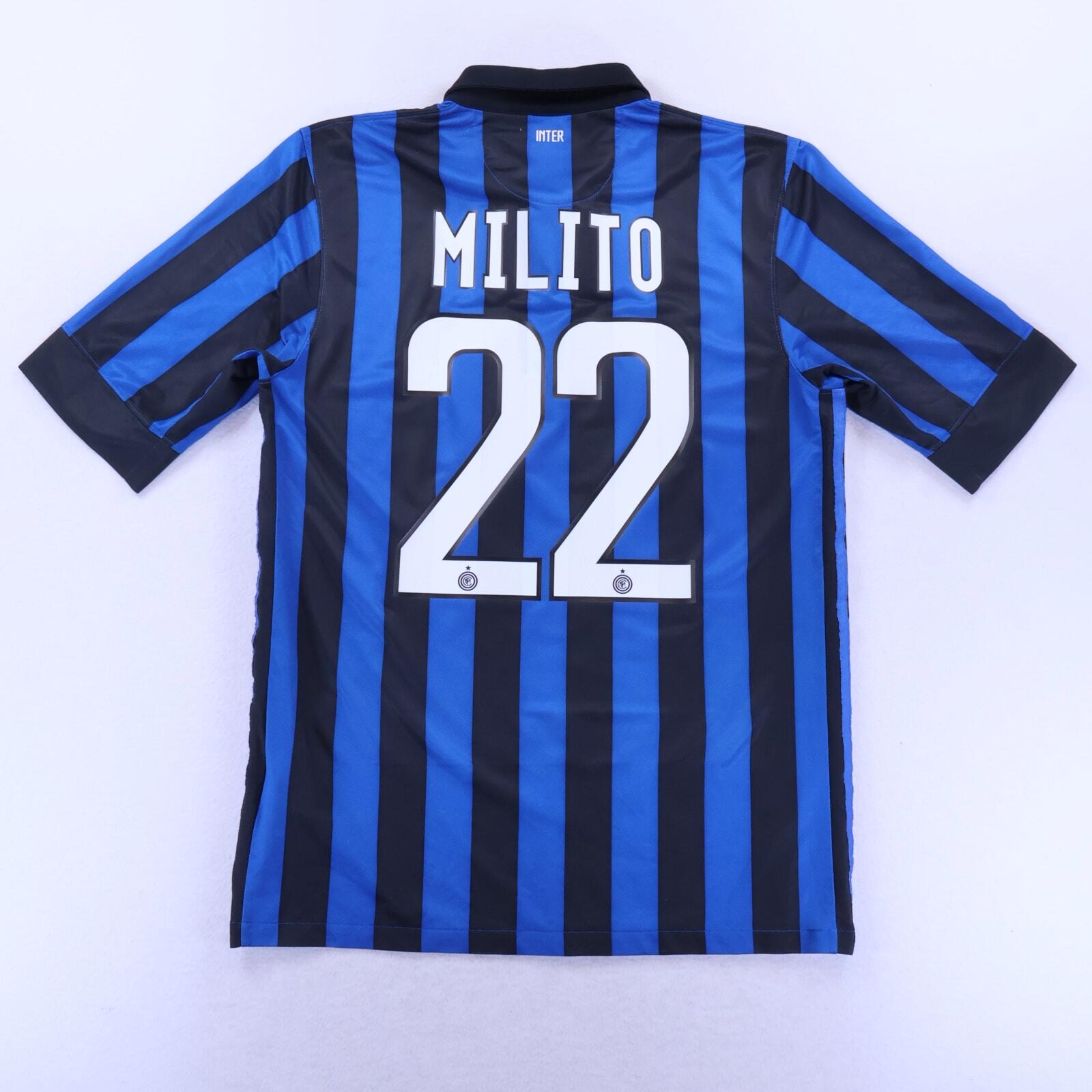 Inter Milan Milito #22 2011/12 Home Shirt - M