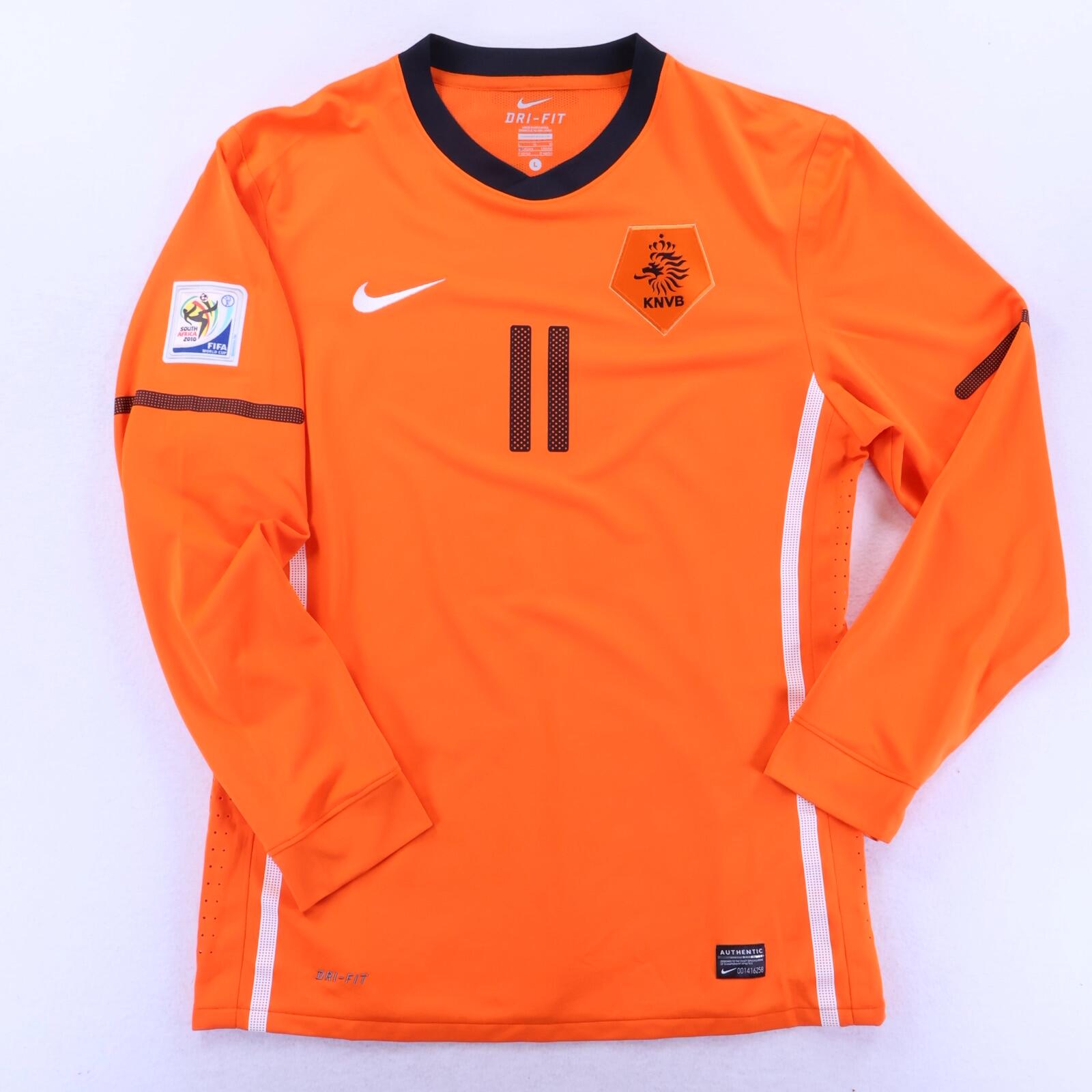 *MINT* Netherlands Robben #11 2010/11 Home Shirt - Player Issue - L