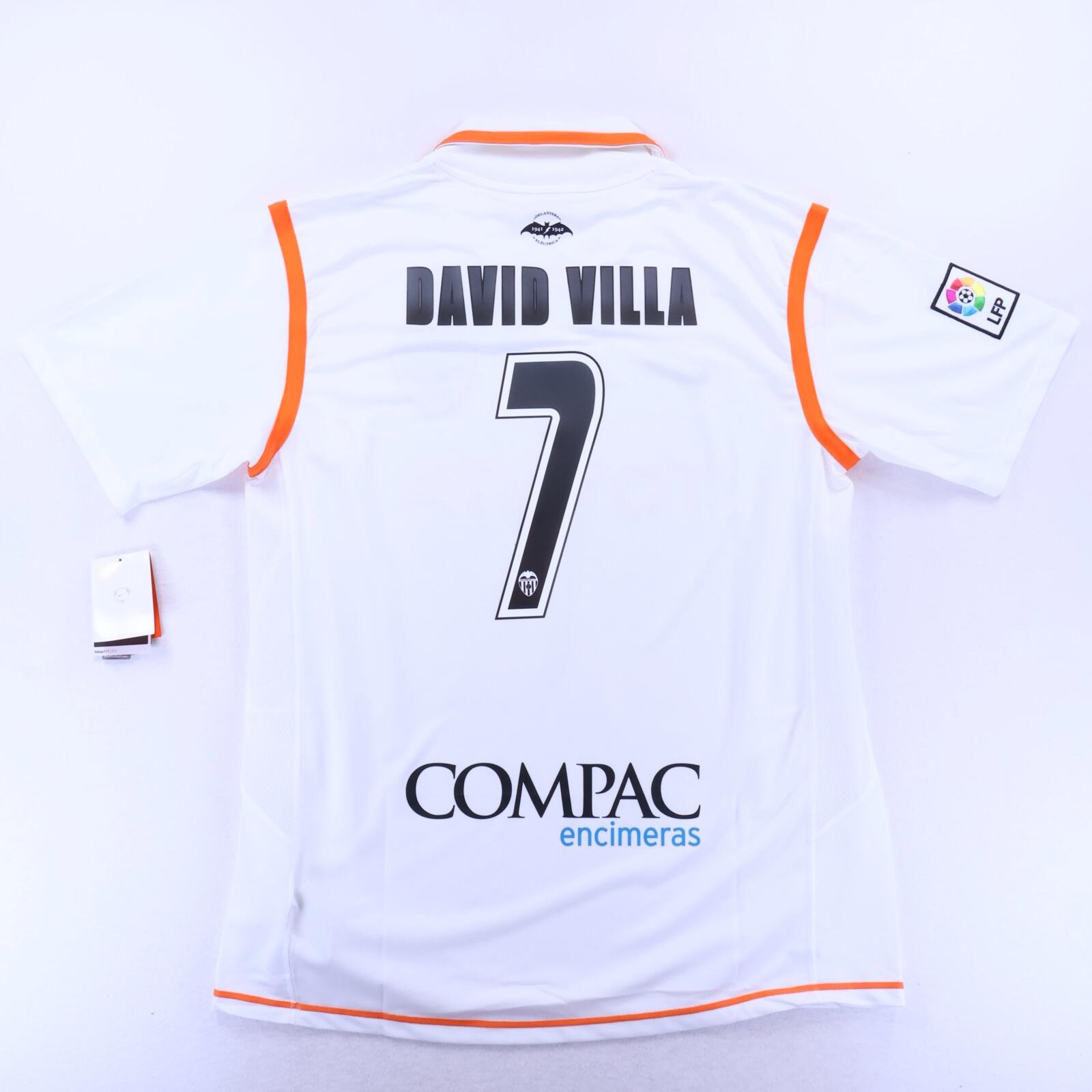 *NWT* Valencia Cf David Villa #7 2007/08 Home Shirt - XL
