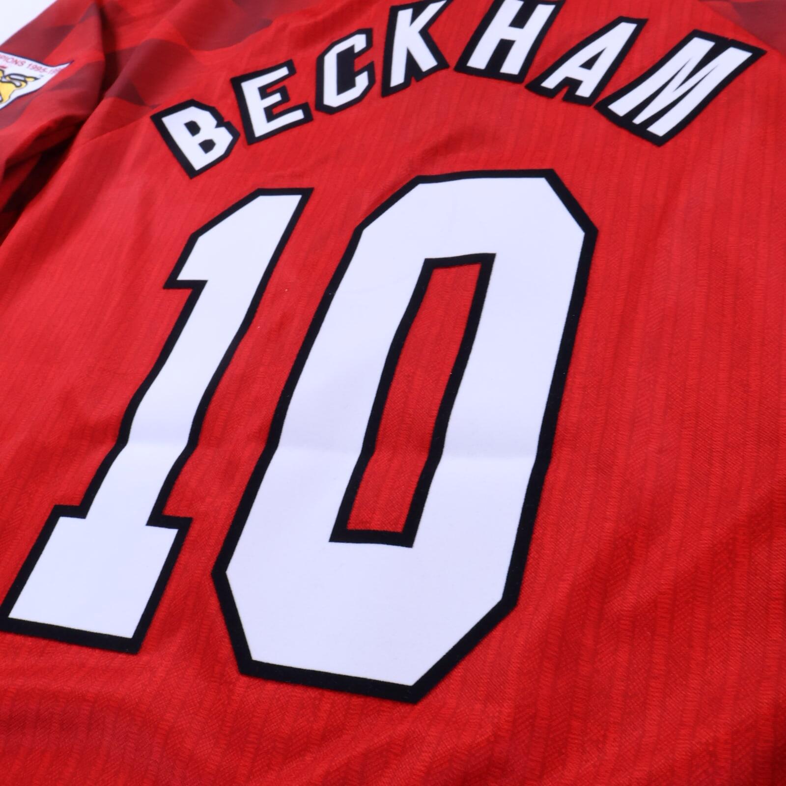 Manchester United Beckham #10 1996/98 Home Shirt - Long Sleeve - M