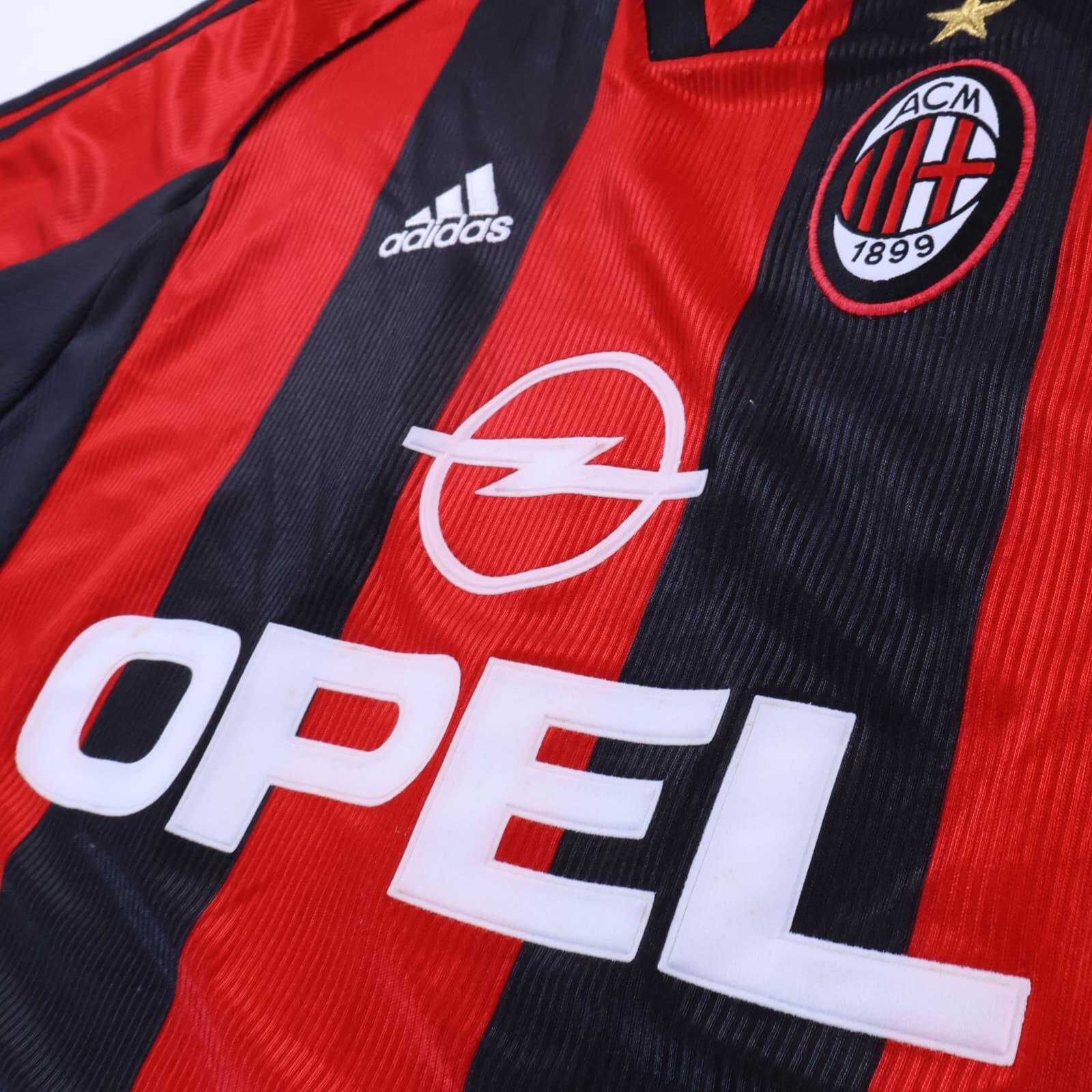 Ac Milan Weah #9 1998/99 Home Shirt - XL