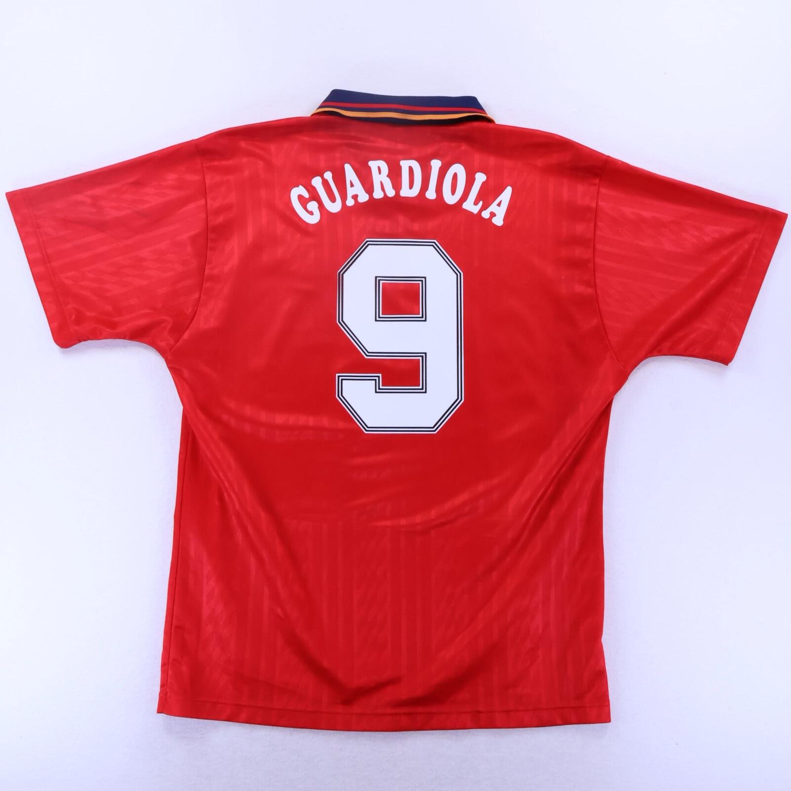 Spain Guardiola #9 1994/95 Home Shirt - XL