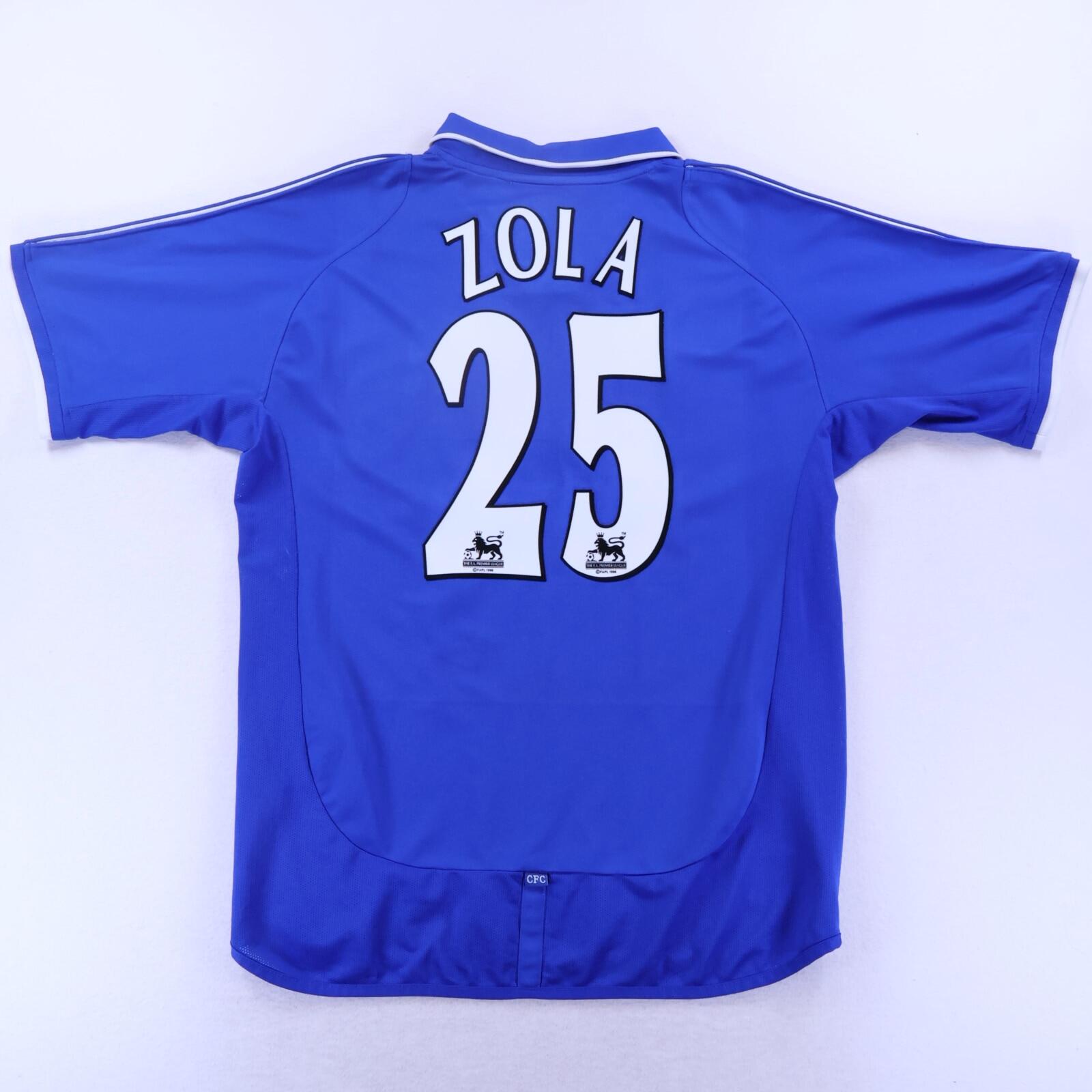 Chelsea Zola #25 2001/03 Home Shirt - L