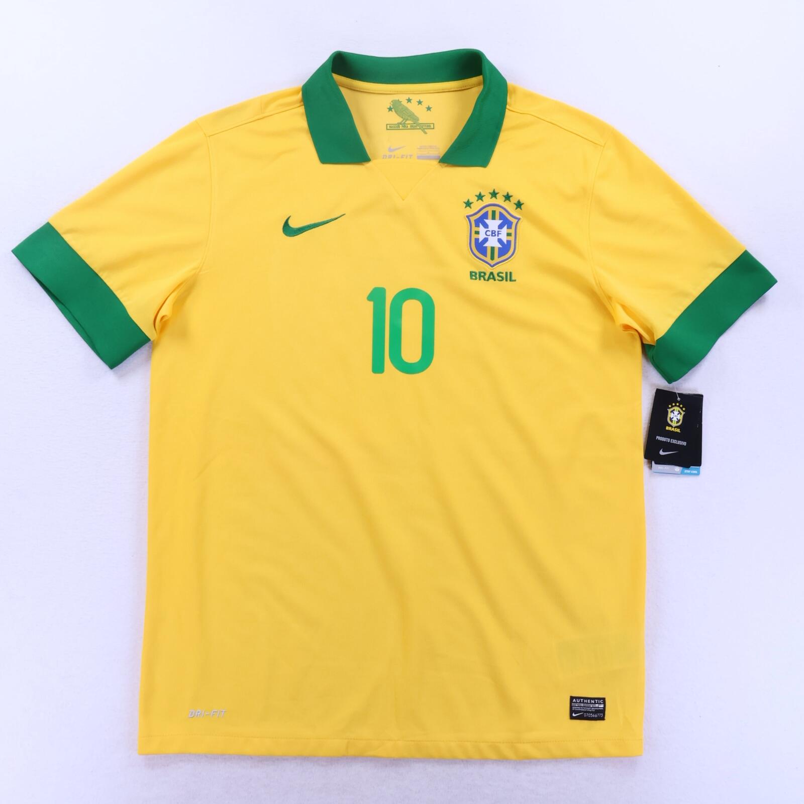 *NWT* Brazil Ronaldinho #10 2013 Home Shirt - L