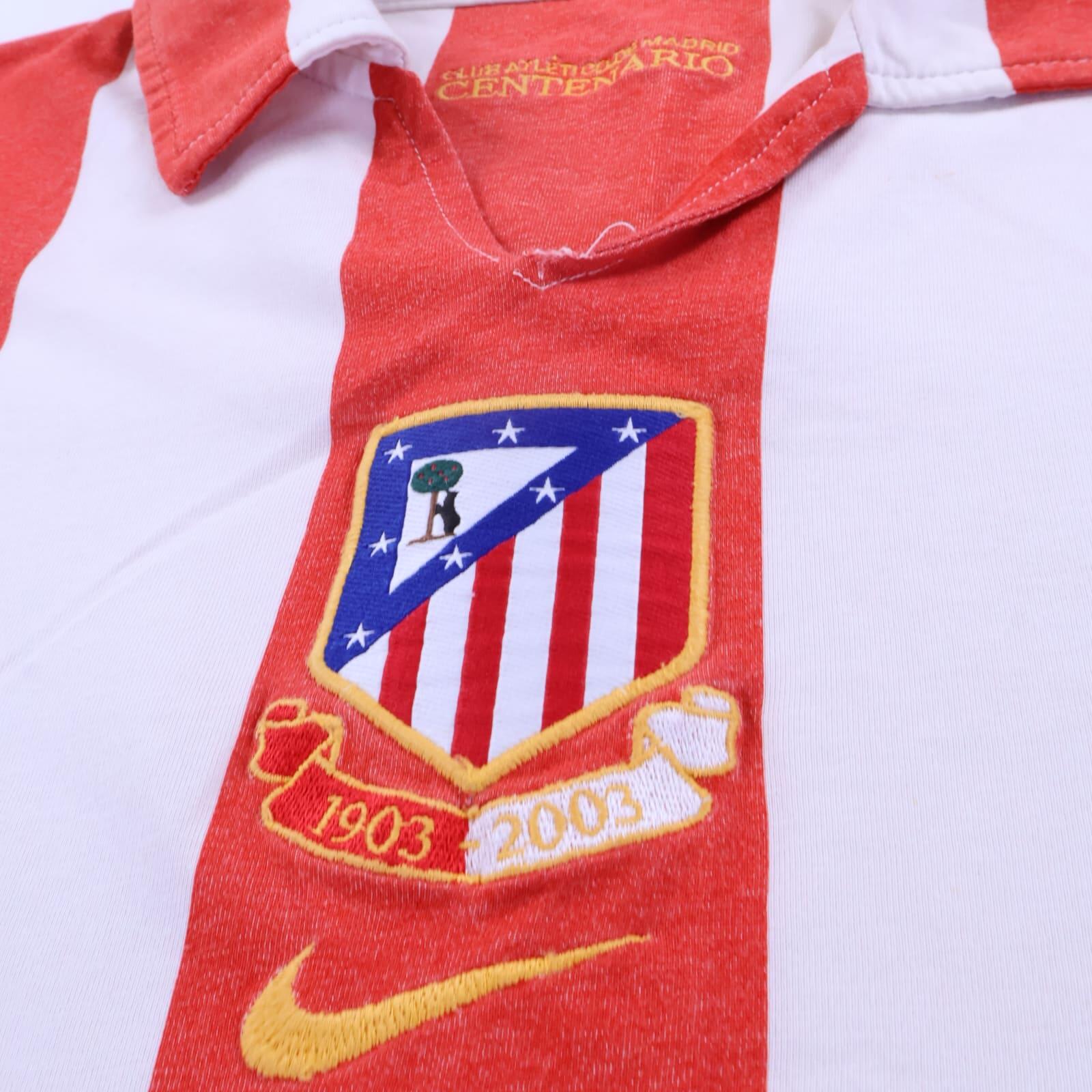 Atlético De Madrid 2003/04 Home Shirt - Centenary - L