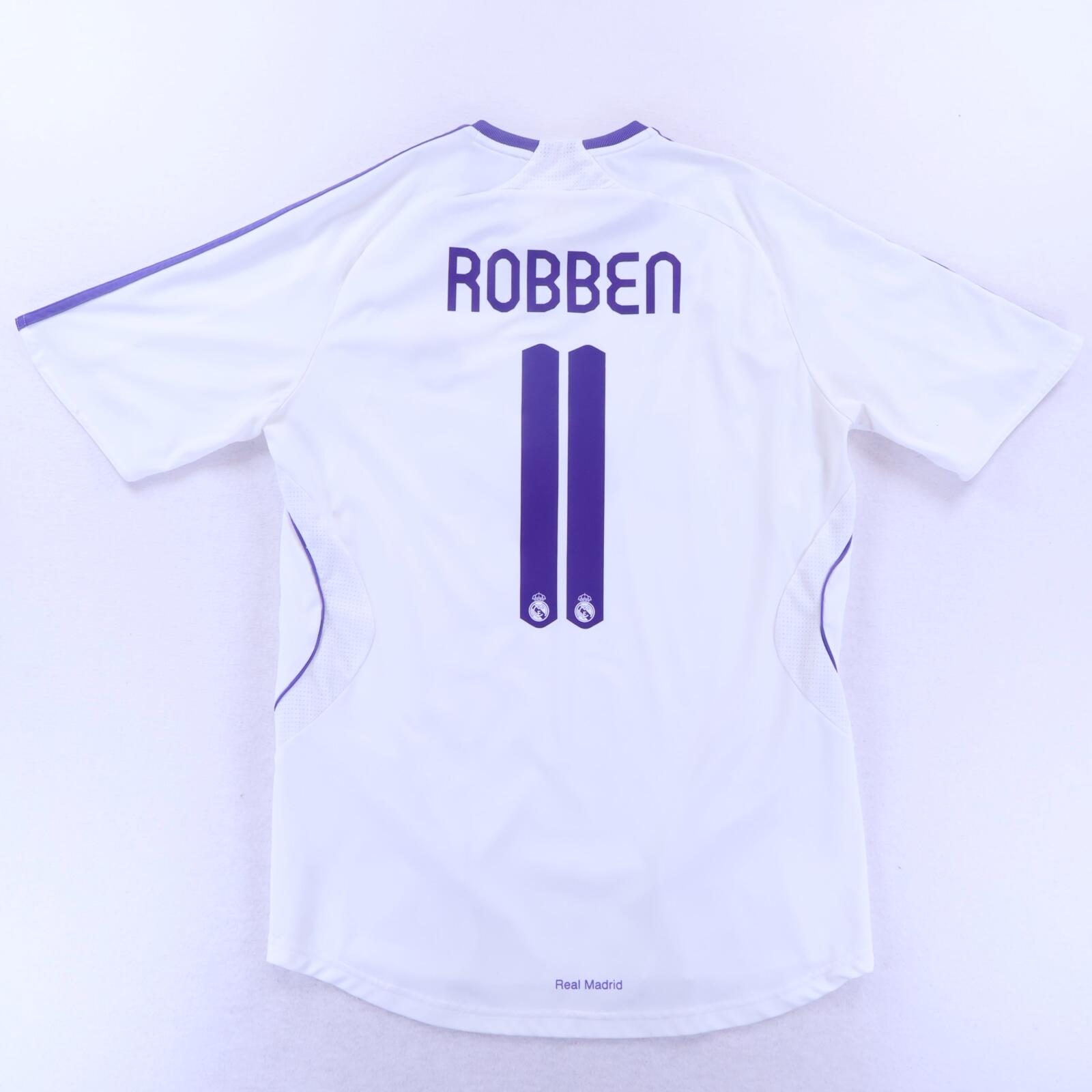 *MINT* Real Madrid Robben #11 2007/08 Home Shirt - M