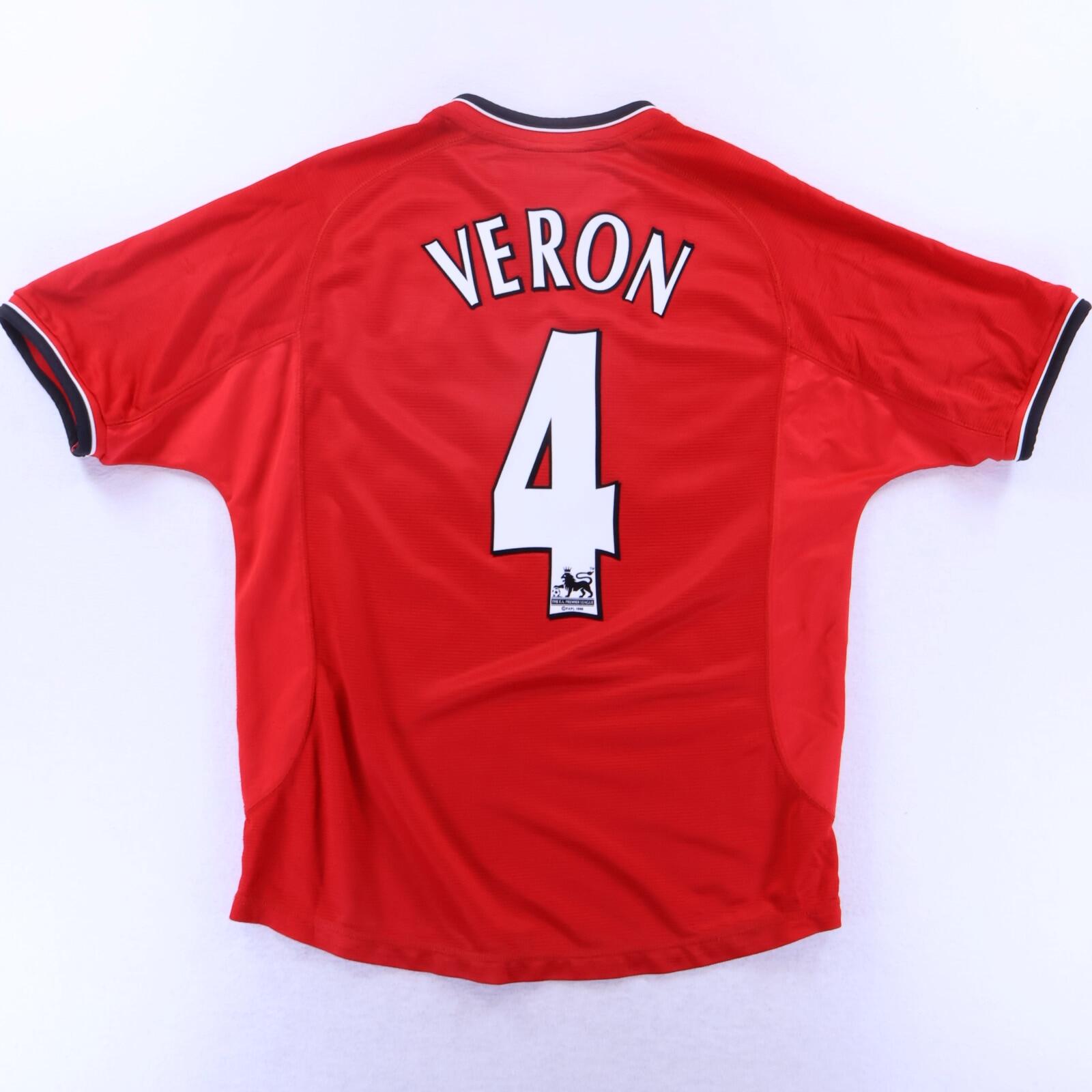 Manchester United Veron #4 2000/02 Home Shirt - M