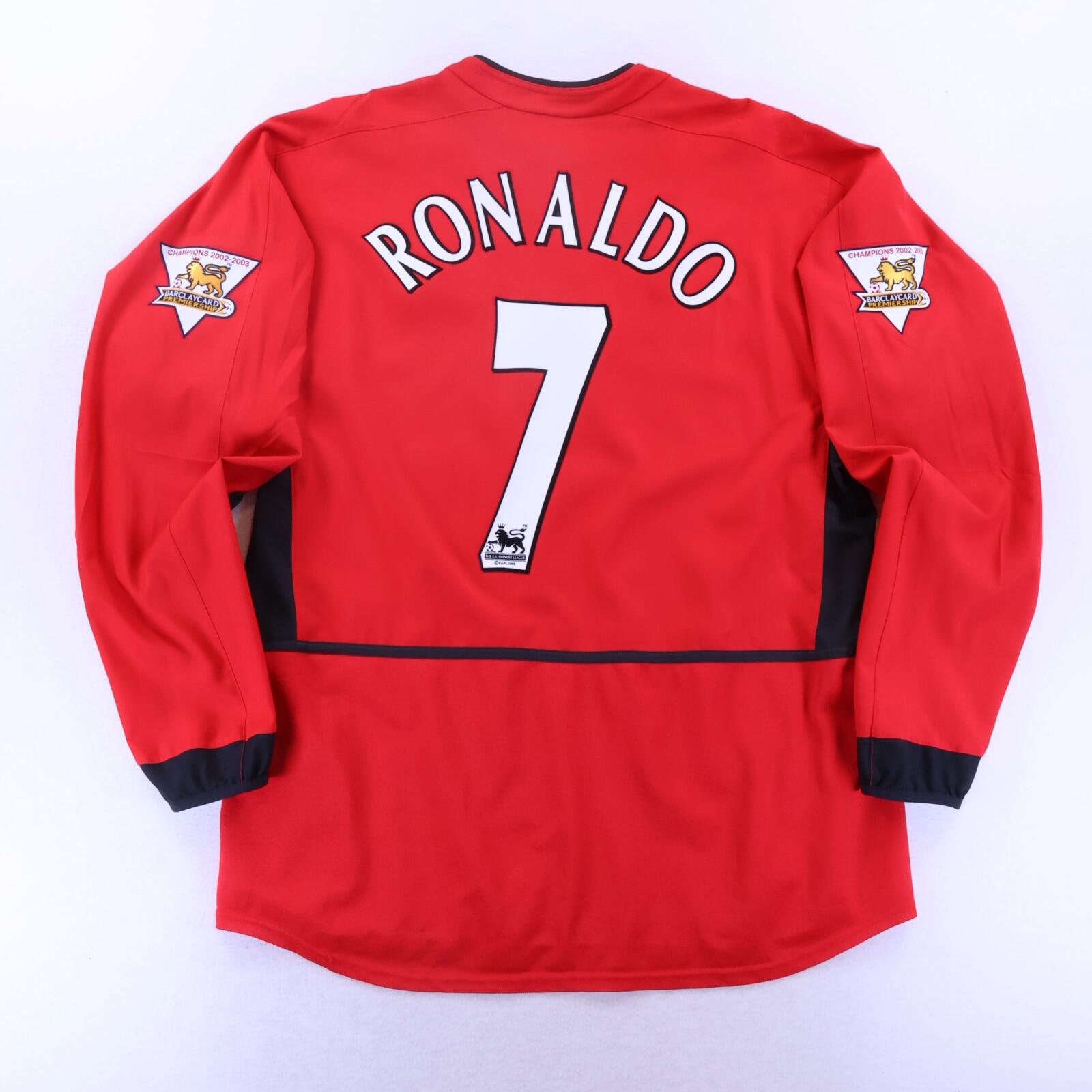 *MINT* Manchester United Ronaldo #7 2002/04 Home Shirt - Long Sleeve - XL