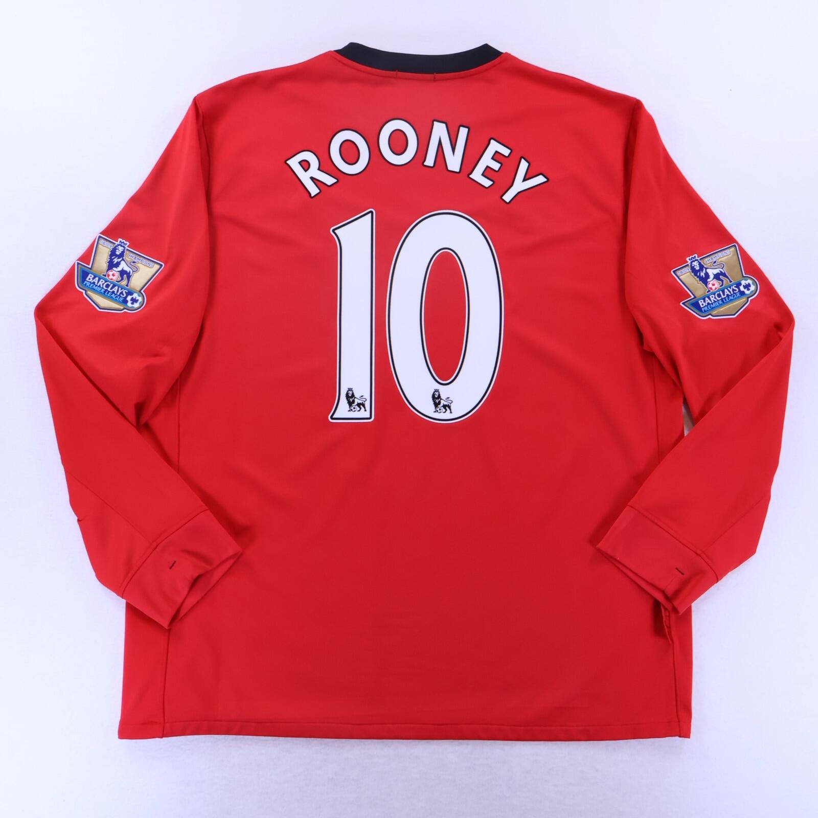 *MINT* Manchester United Rooney #10 2009/10 Home Shirt - Long Sleeve - 2XL