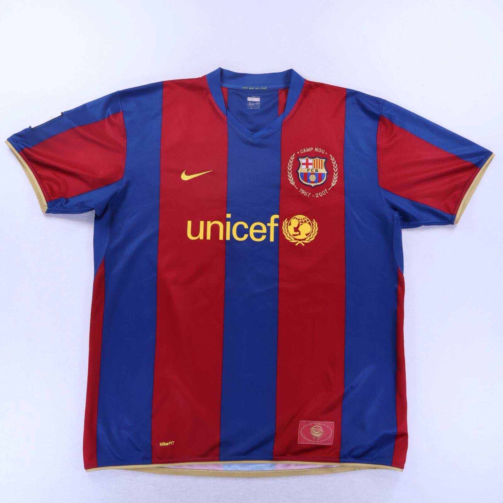 *MINT* Barcelona Ronaldinho #10 2007/08 Home Shirt - 2XL