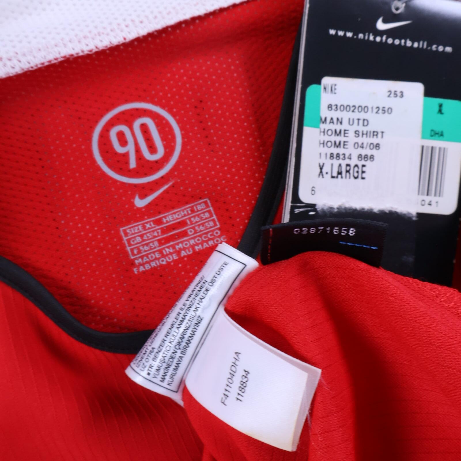*NWT* Manchester United J.S.Park #13 2004/06 Home Shirt - XL