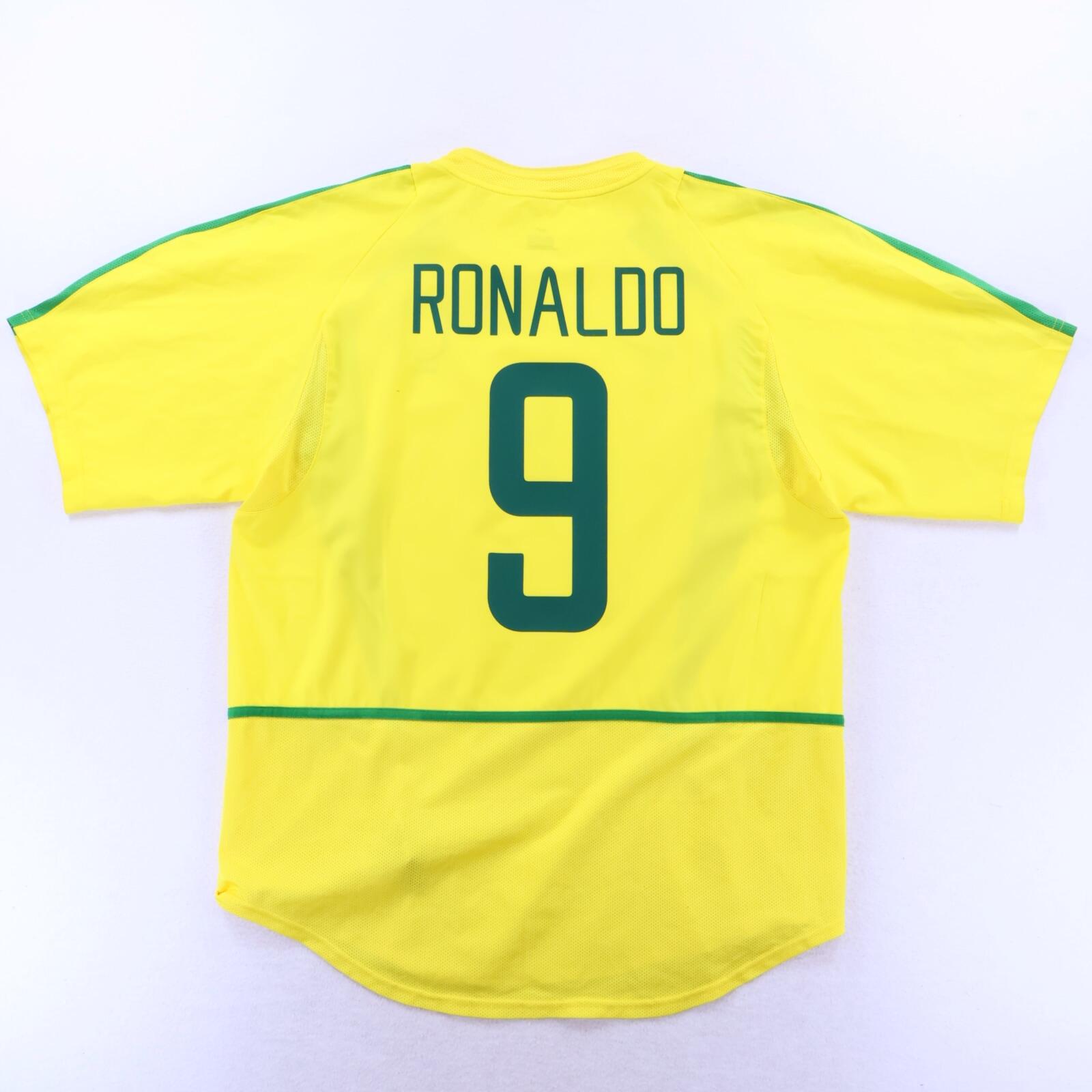Brazil Ronaldo #9 2002/04 Home Shirt - L