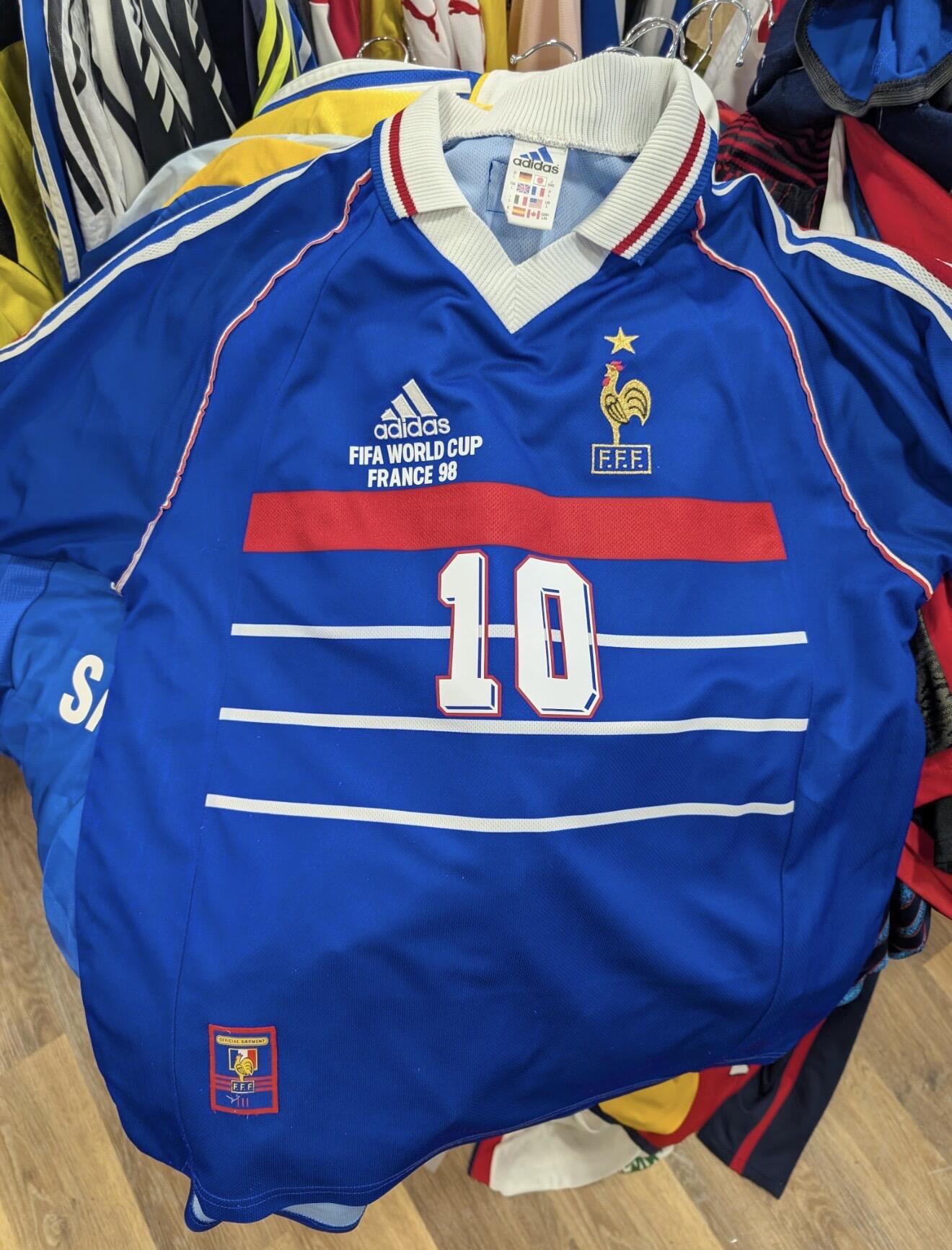 France 1998 Zidane #10 home shirt - L