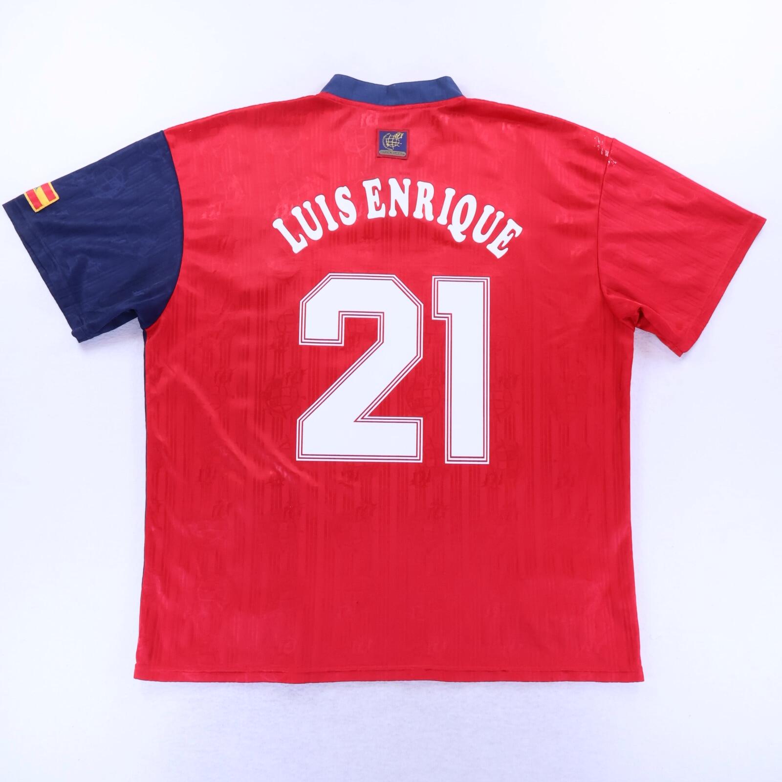 Spain Luis Enrique #21 1996/98 Home Shirt - XL