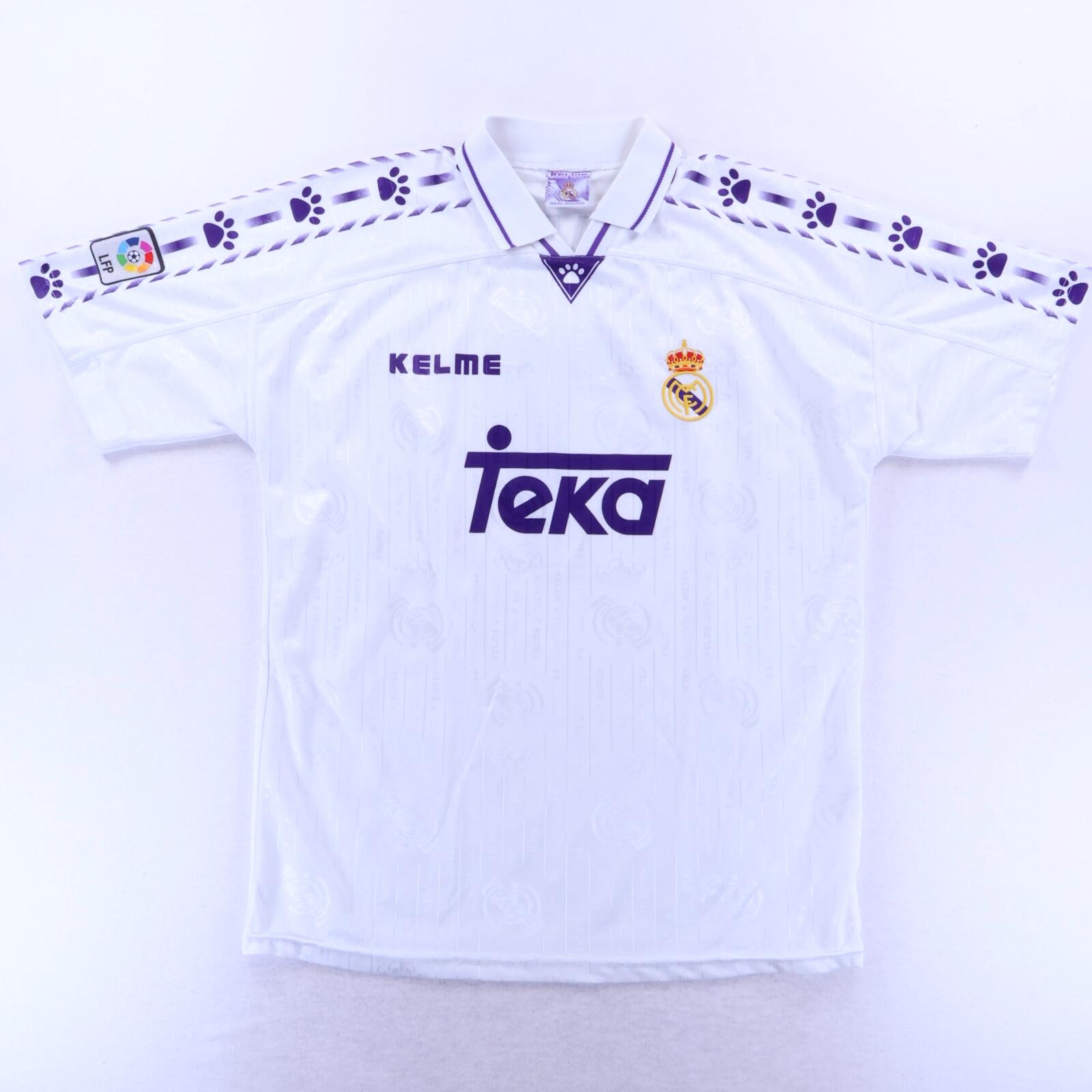 *MINT* Real Madrid Raul #7 1996/97 Home Shirt - M