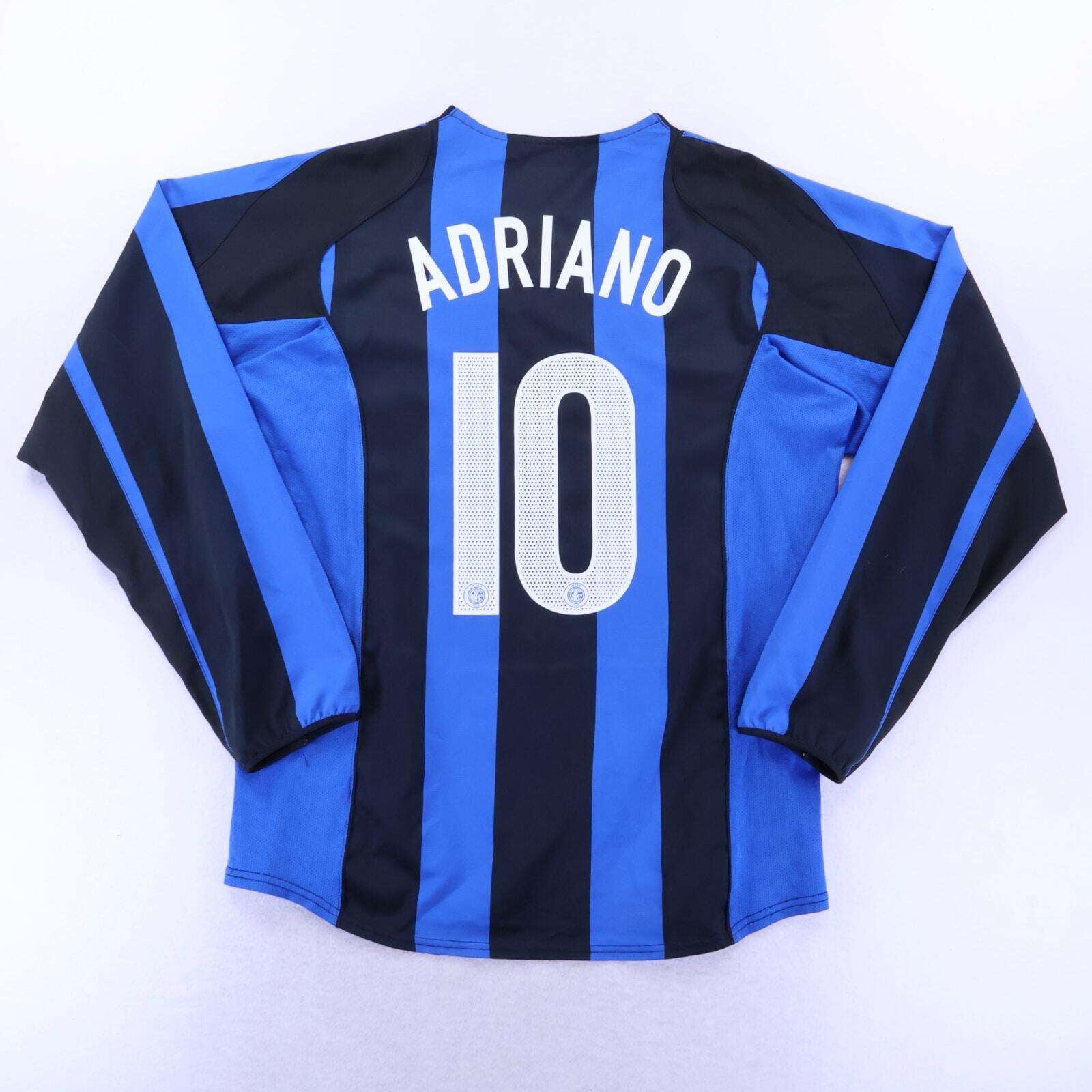 *MINT* Inter Milan Adriano #10 2004/05 Home Shirt - Long Sleeve - L