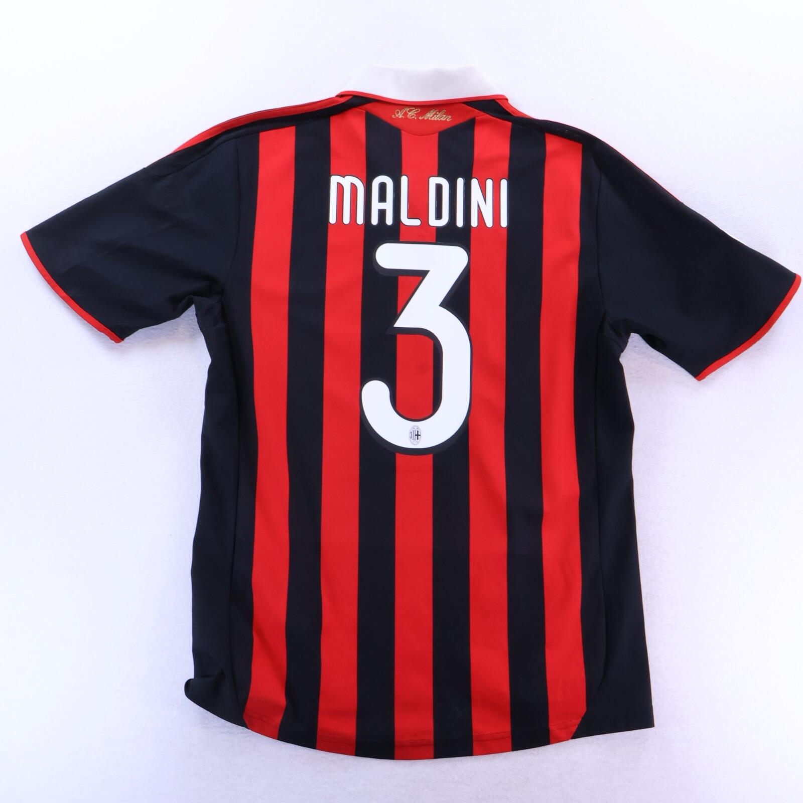 Ac Milan Maldini #3 2009/10 Home Shirt - M