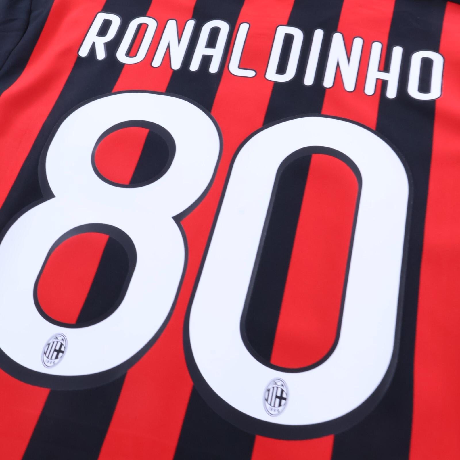 *MINT* Ac Milan Ronaldinho #80 2009 Home Shirt - L