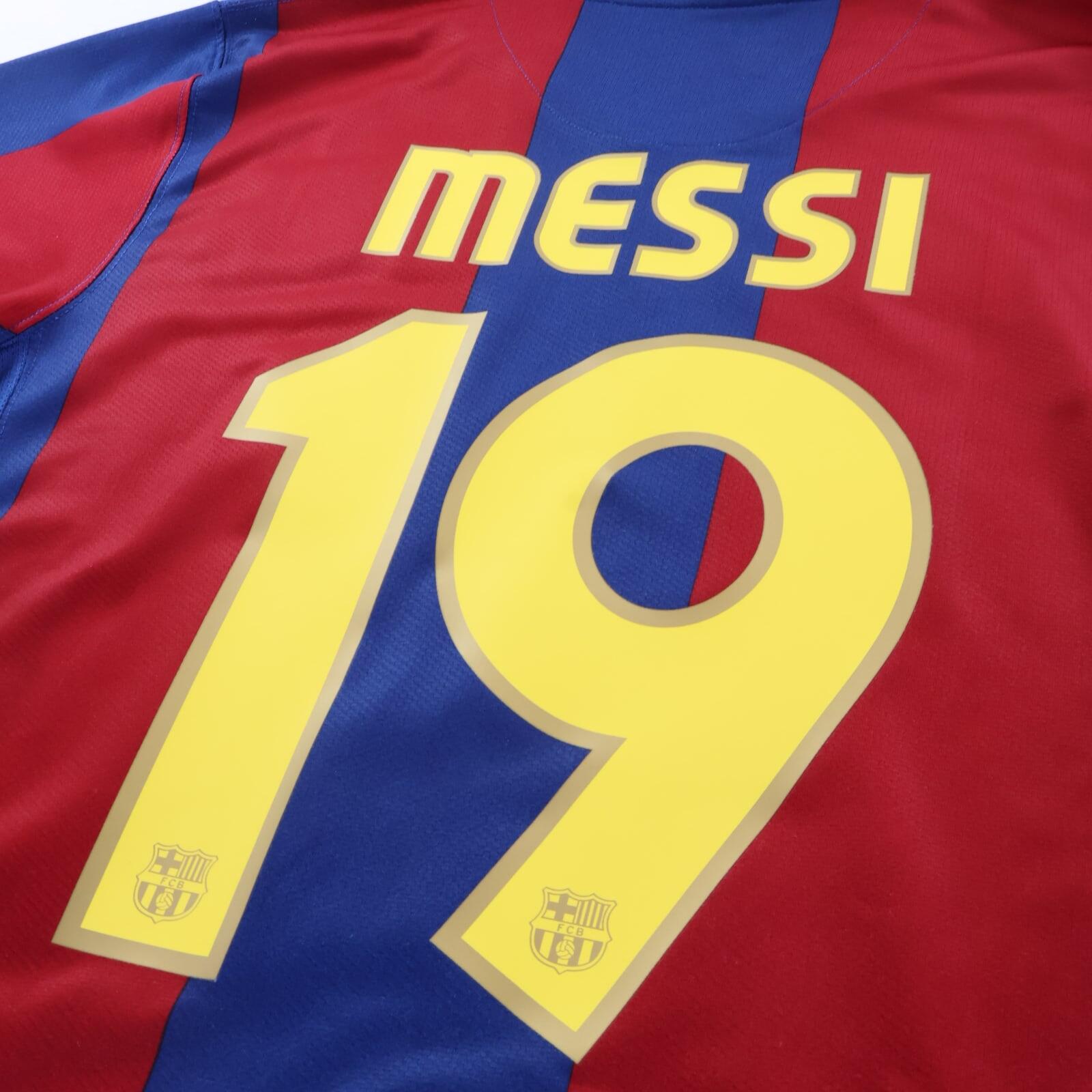 Barcelona Messi #19 2007/08 Home Shirt - M