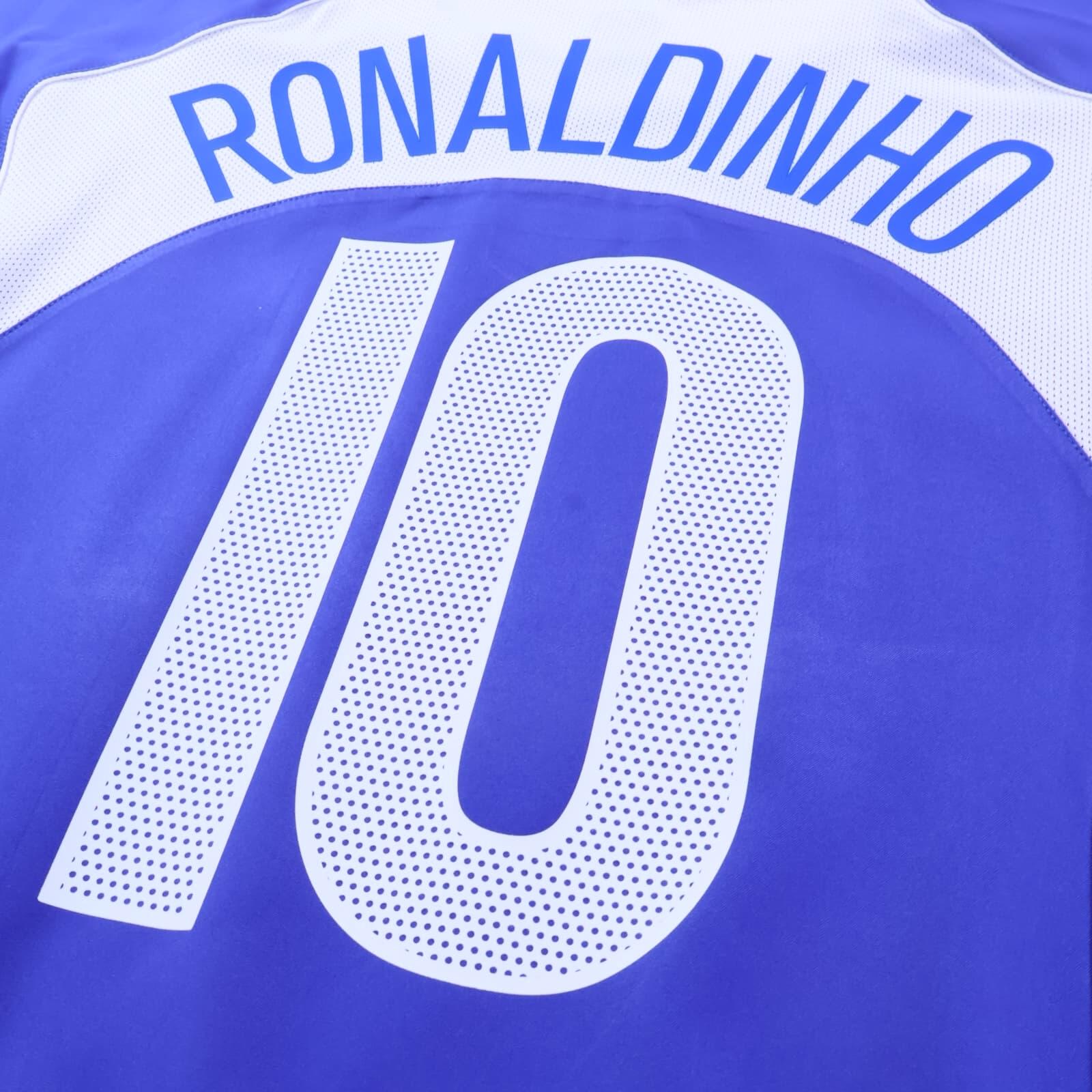 *MINT* Brazil Ronaldinho #10 2004/06 Away Shirt - XL