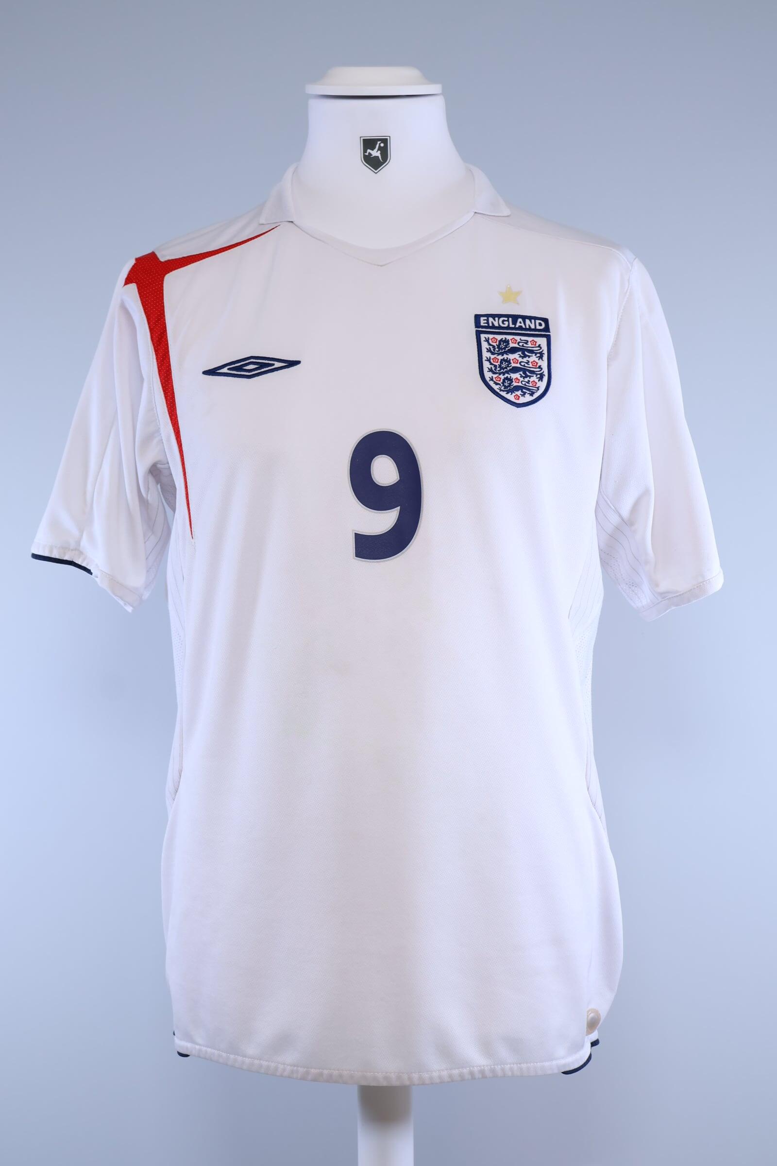 England 2005/07 Rooney #9 Home Shirt - L Authenic Original Football Shirt