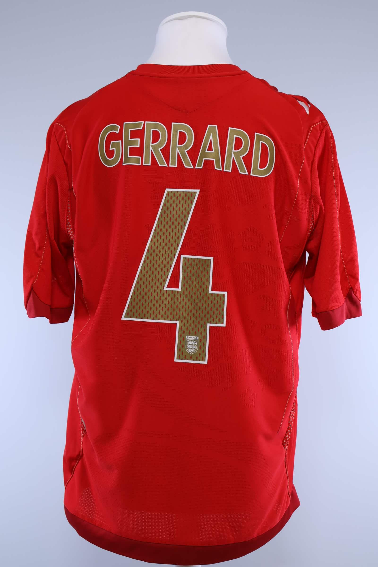 England 2006/08 Gerrard #4 Away Shirt - LAuthentic Original Football Shirt