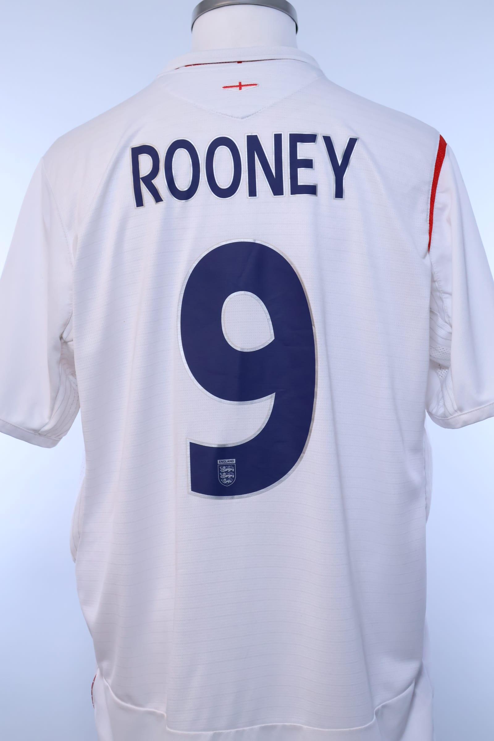 England 2005/07 Rooney #9 Home Shirt - XLAuthentic Original Football Shirt