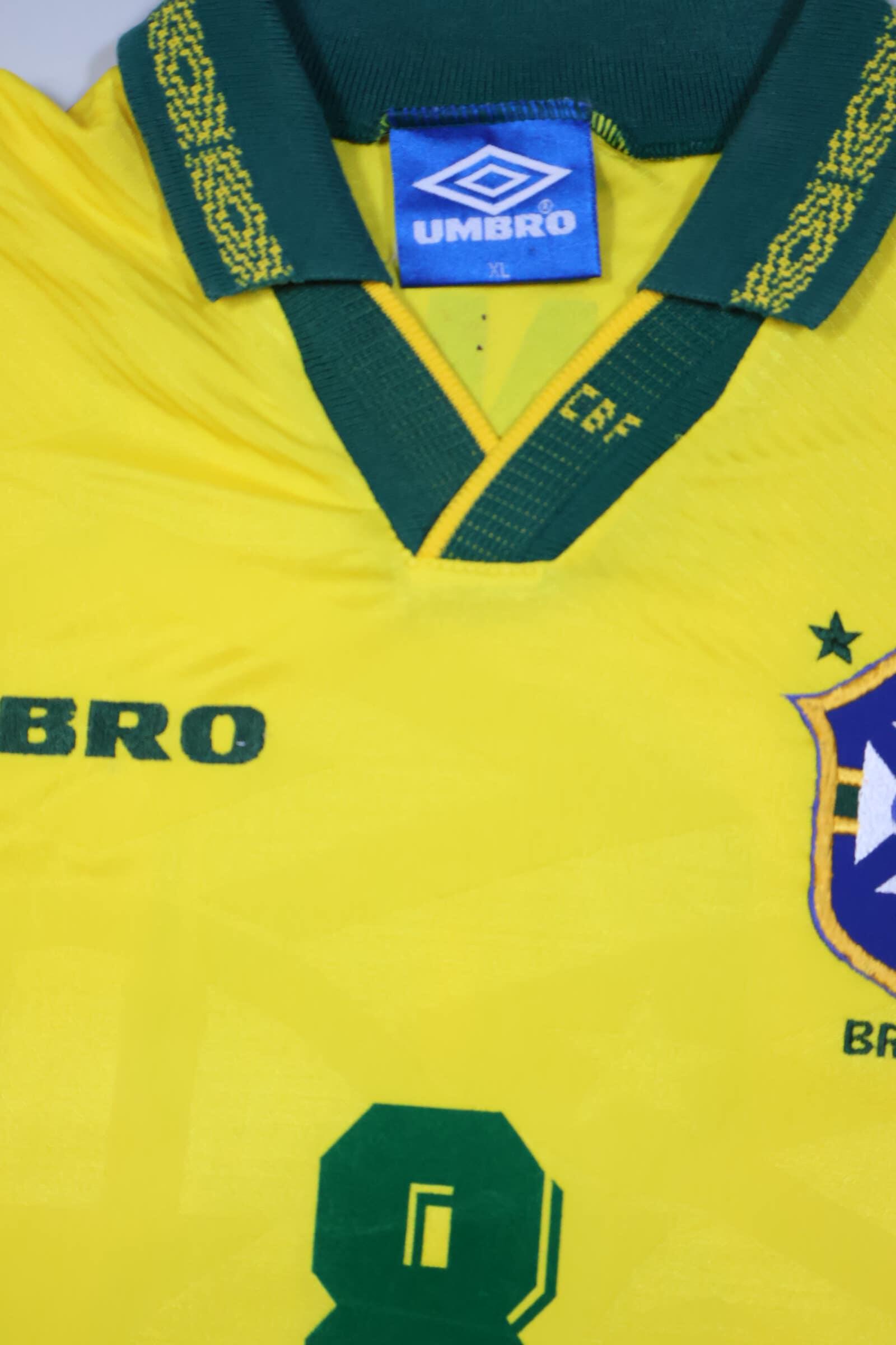 Brazil 1993/94 Dunga #8 Home Shirt - XL Authenic Original Football Shirt