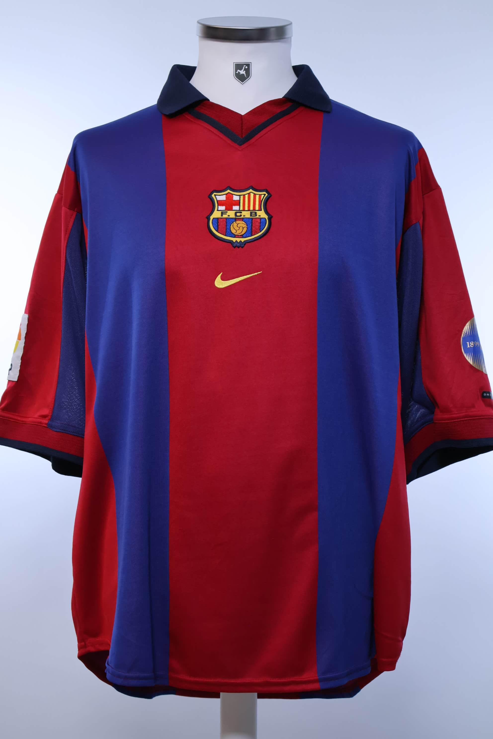 Barcelona 2000/02 Petit #17 Home Shirt - XL- BACK