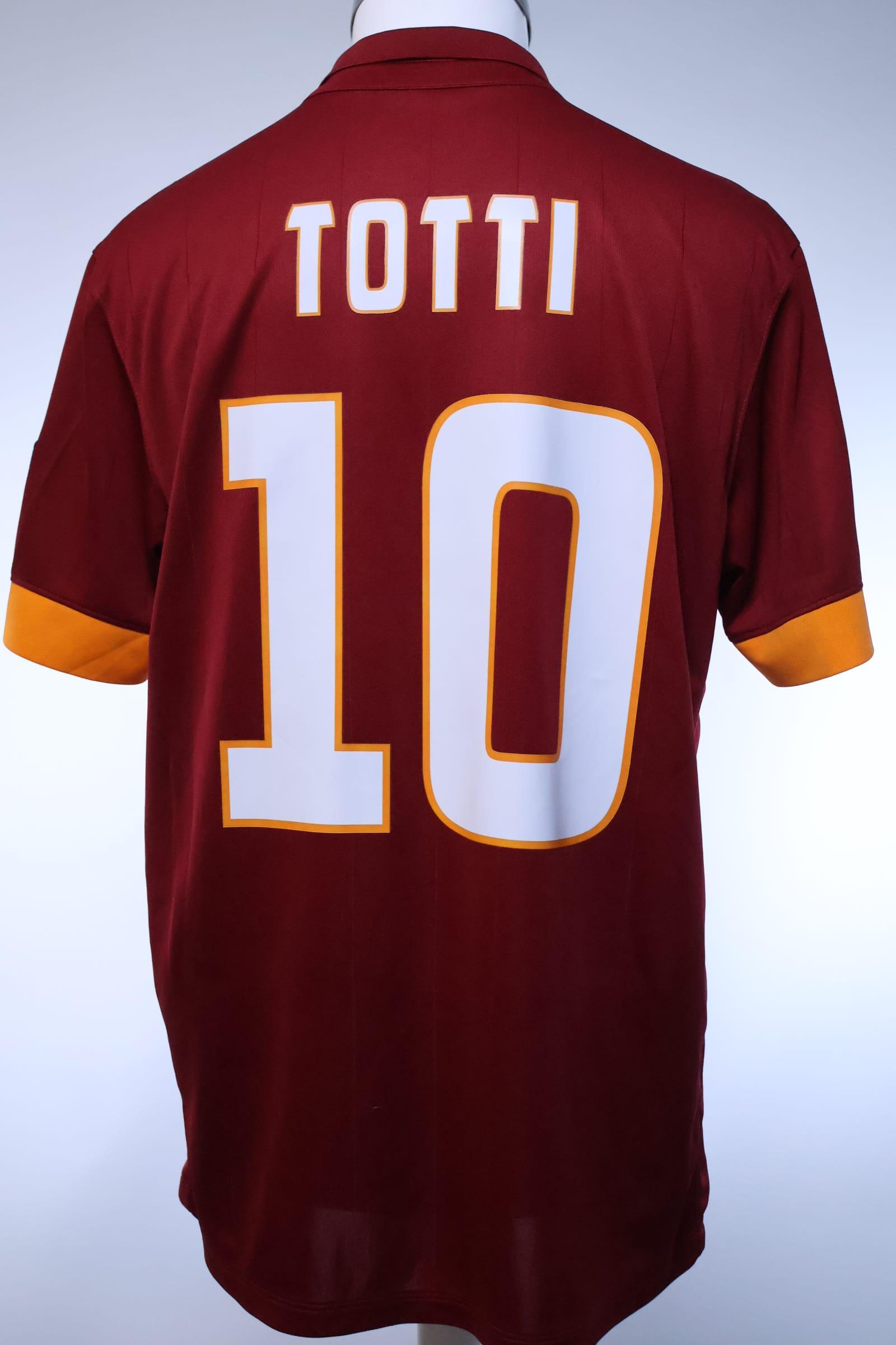 As Roma Totti #10 2014/15 Home Shirt - L- FRONT