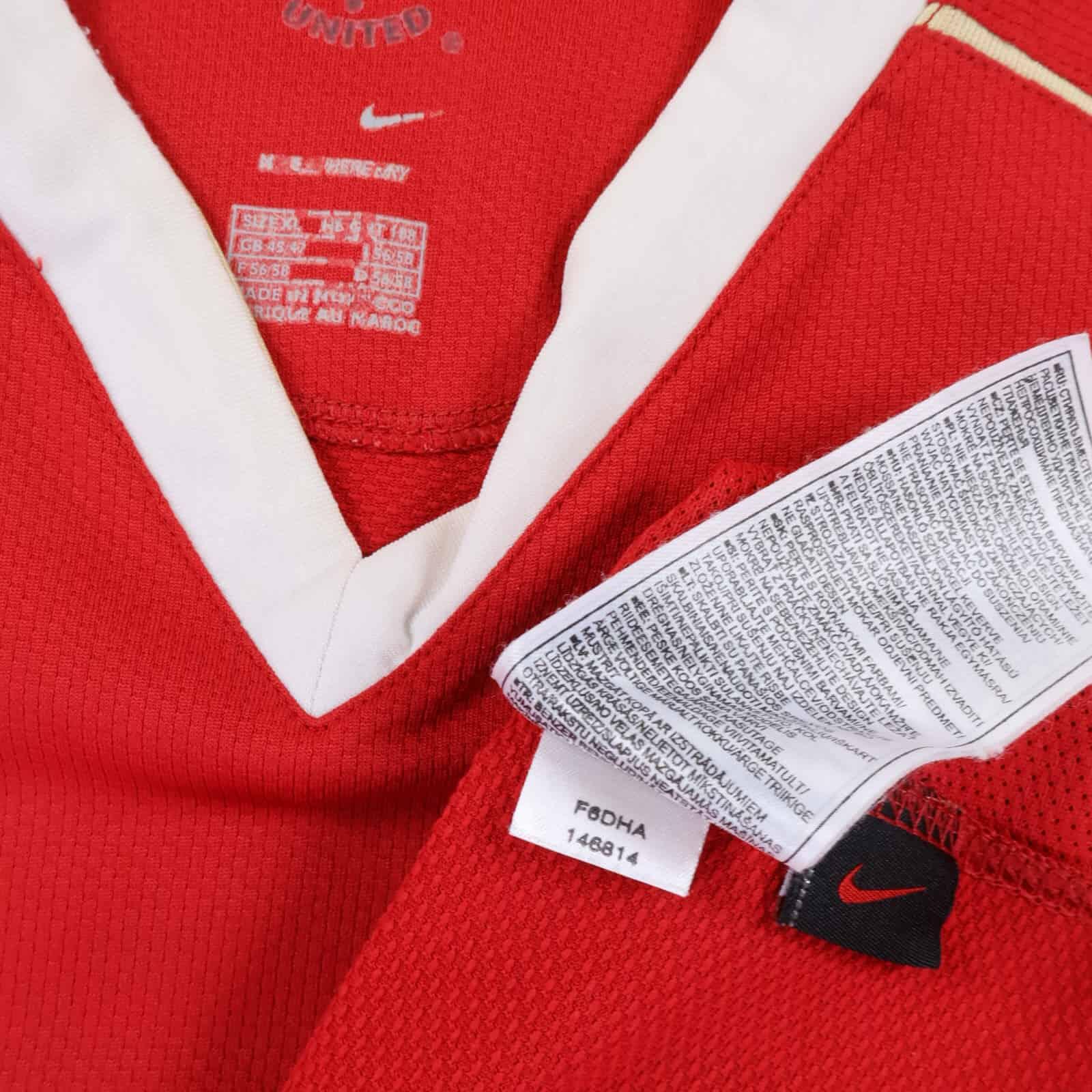 Manchester United 2006/07 Home Shirt - XL- BACK