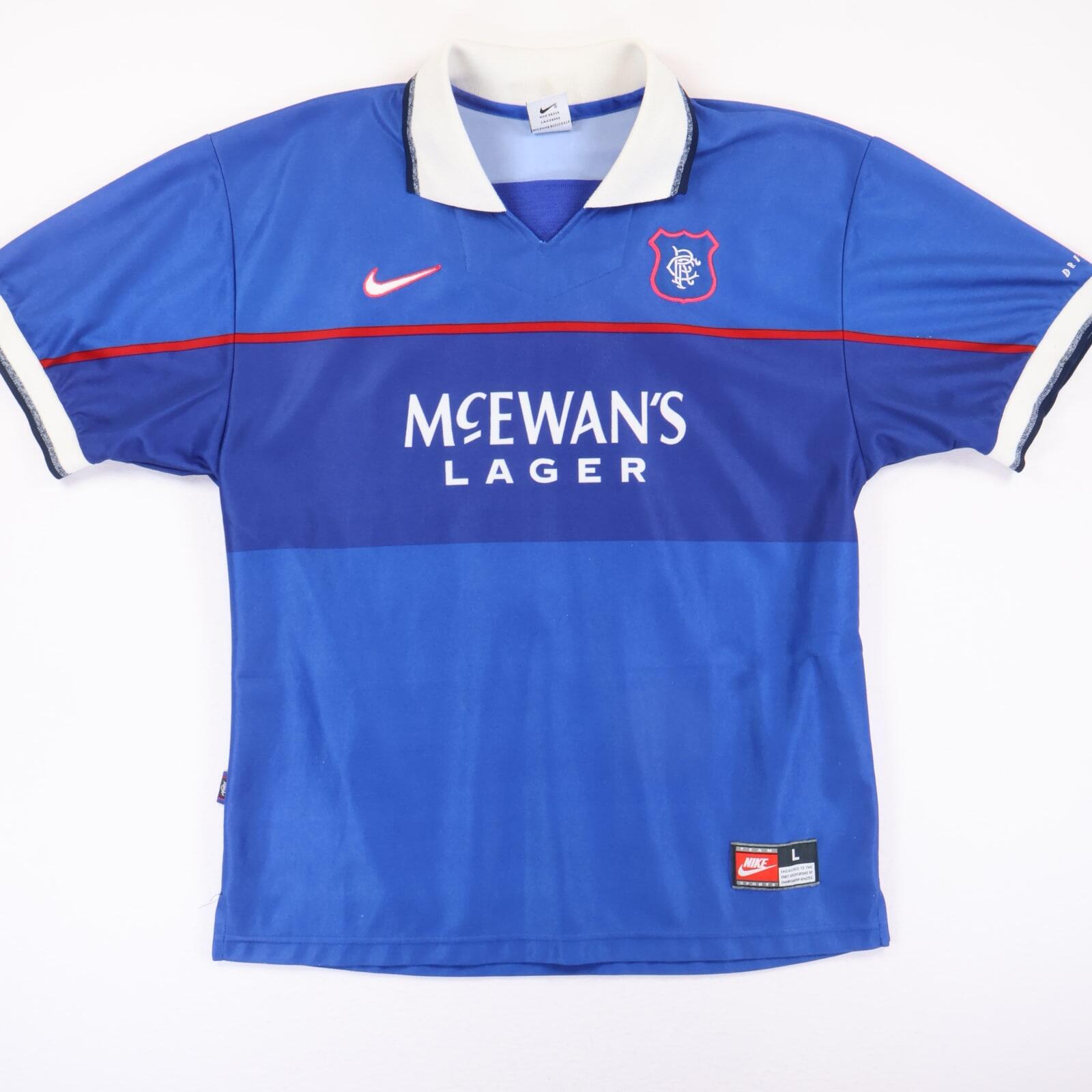 Rangers Fc Gascoigne #8 1997/98 Home Shirt - L- BACK
