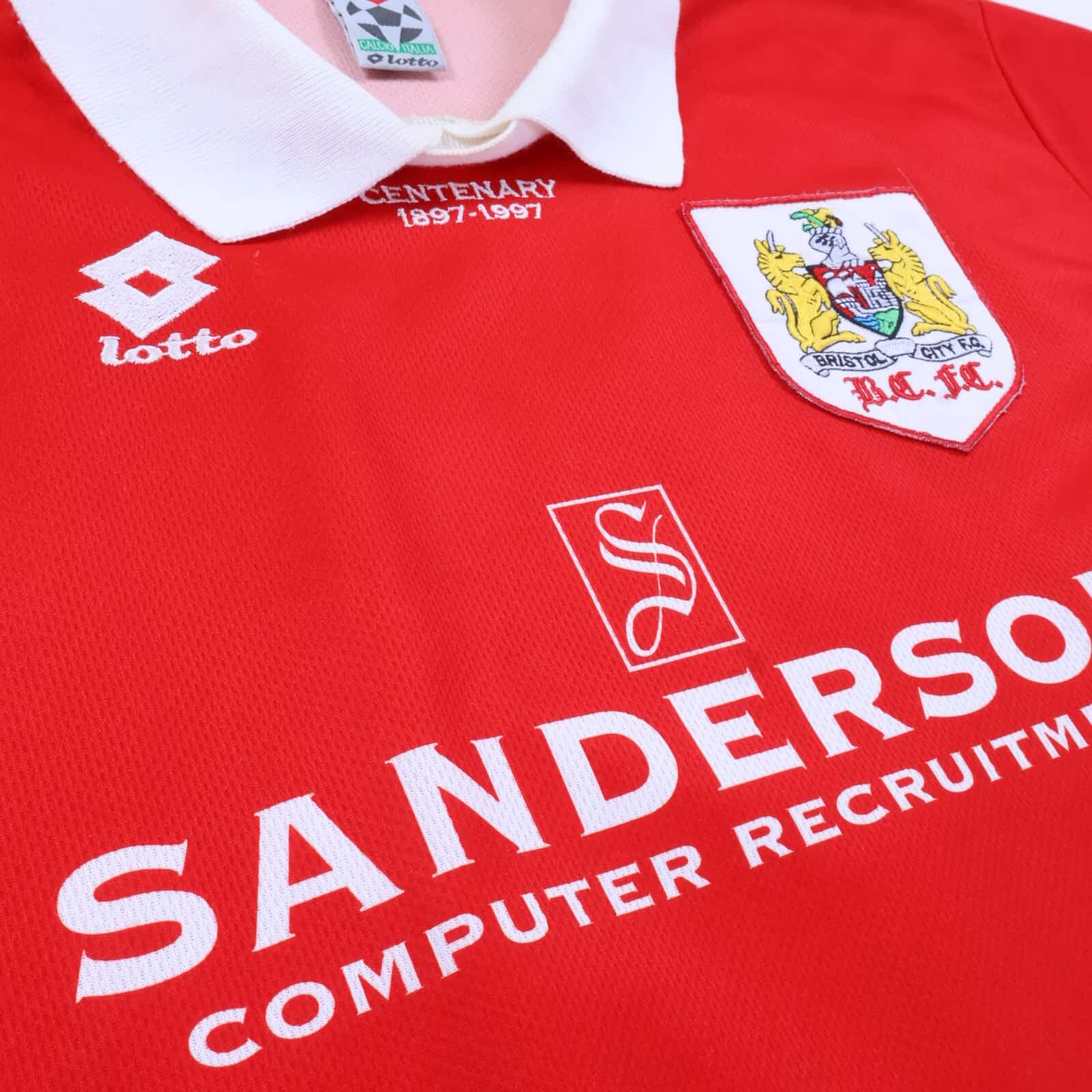 Bristol City F.C 1996/97 Home Shirt - Centenary - XL- BACK