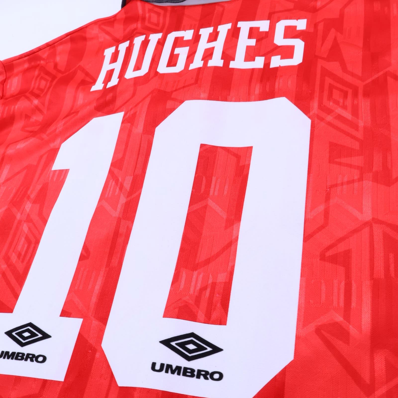 Manchester United Hughes #10 1992/94 Home Shirt - XL