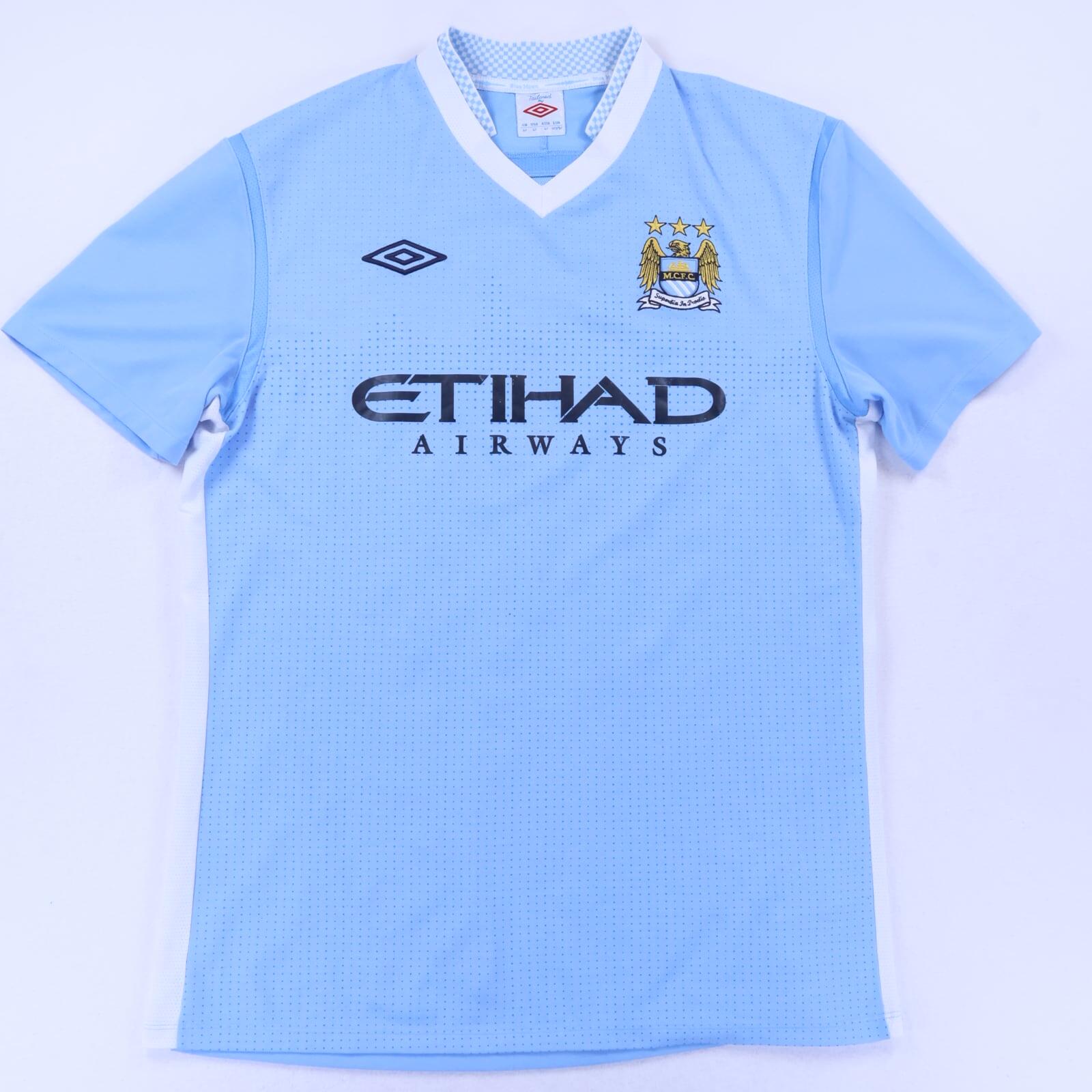 Manchester City Kun Aguero #16 2011/12 Home Shirt - L- BACK