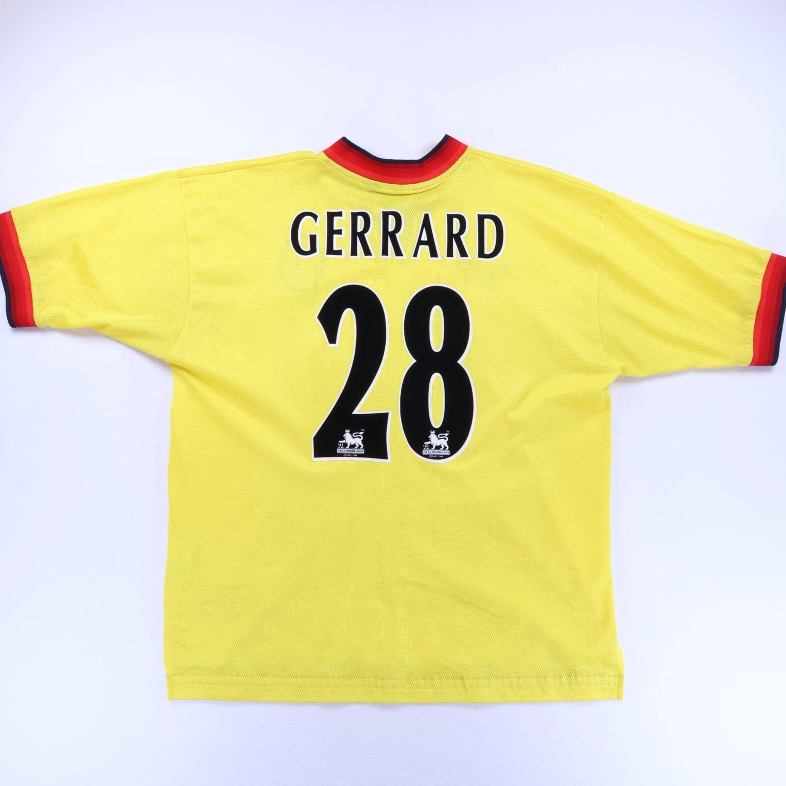 Liverpool F.C Gerrard #28 1997/99 Away Shirt - 2XL- FRONT