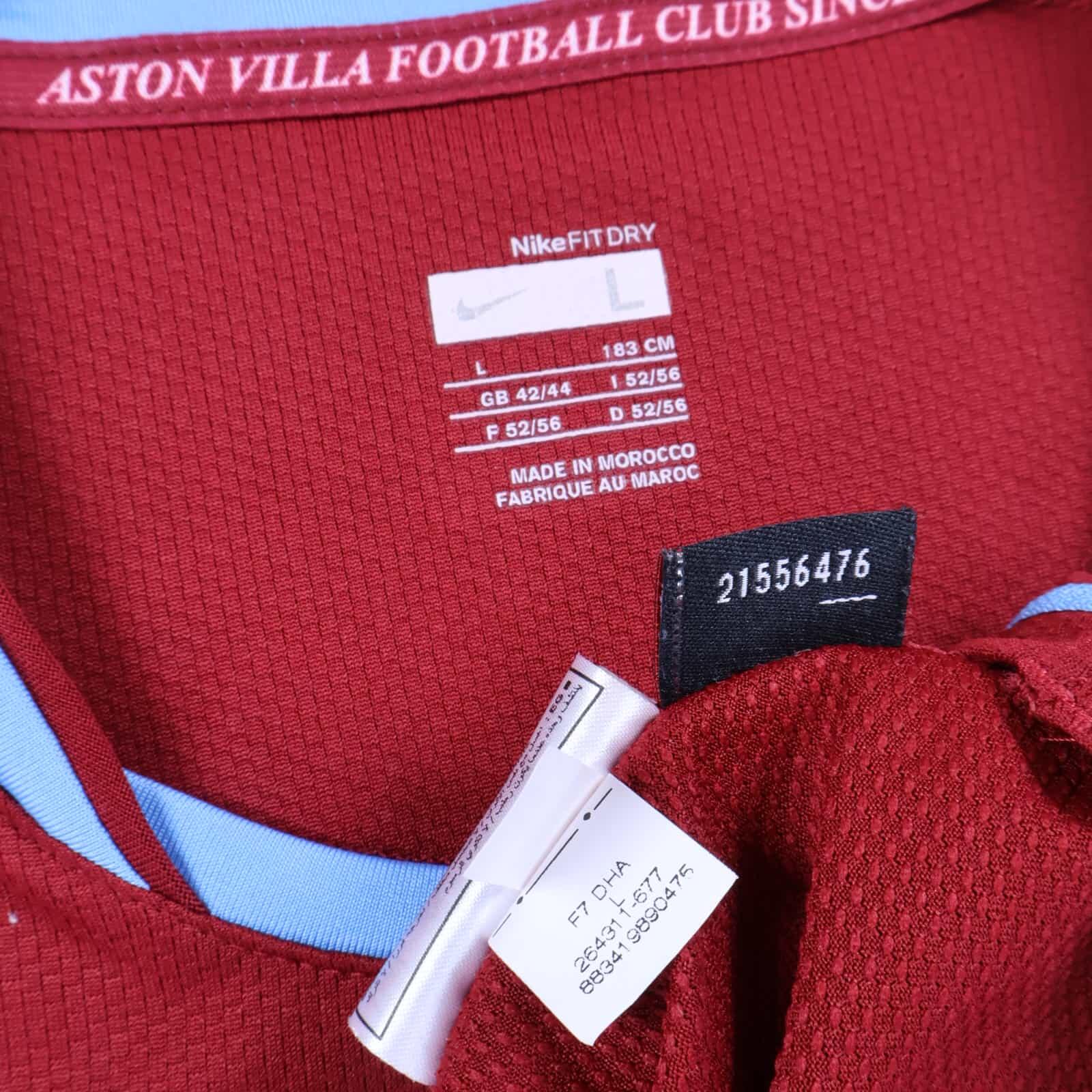 Aston Villa Carew #10 2007/08 Home Shirt - L