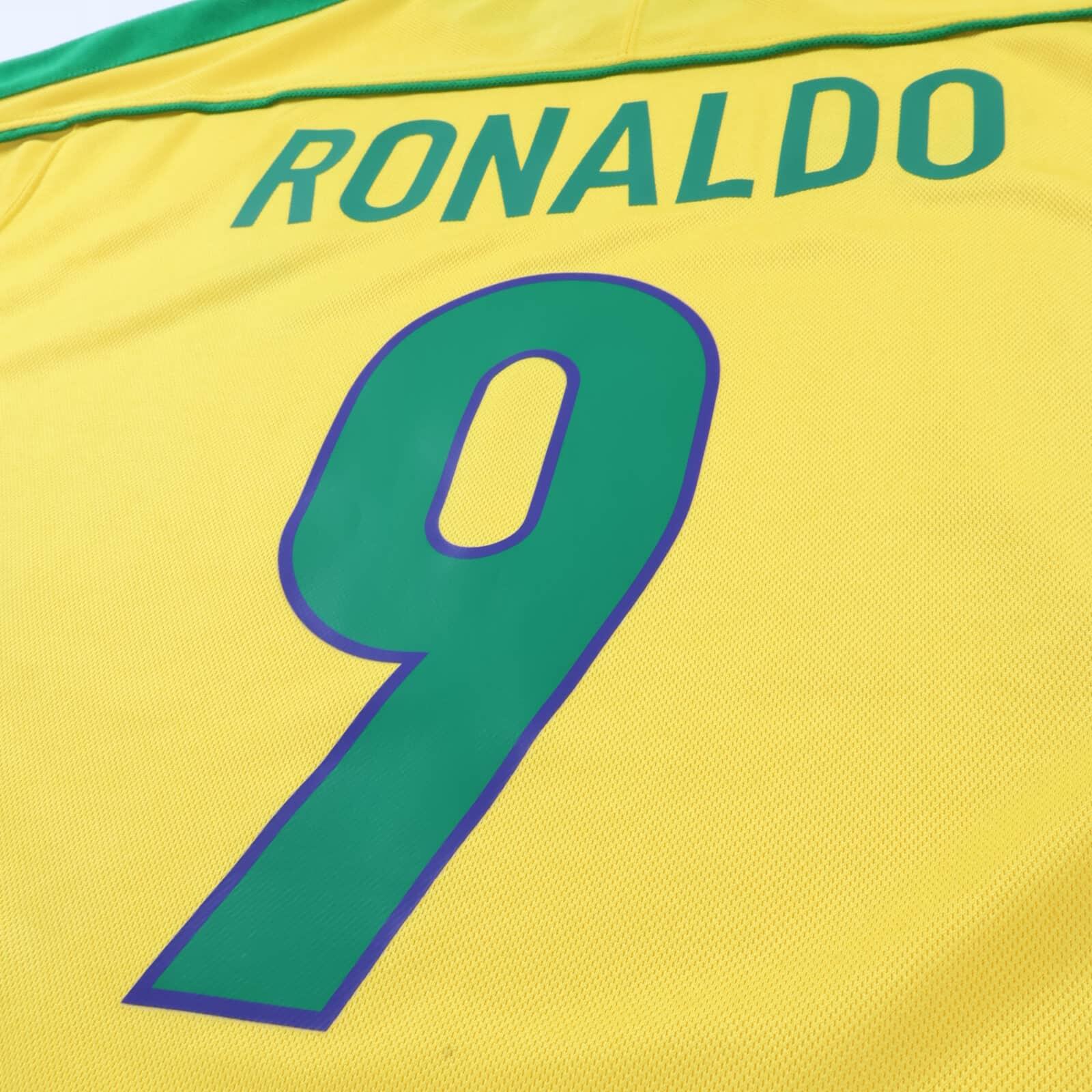 Brazil Ronaldo #9 1998/ Home Shirt - M
