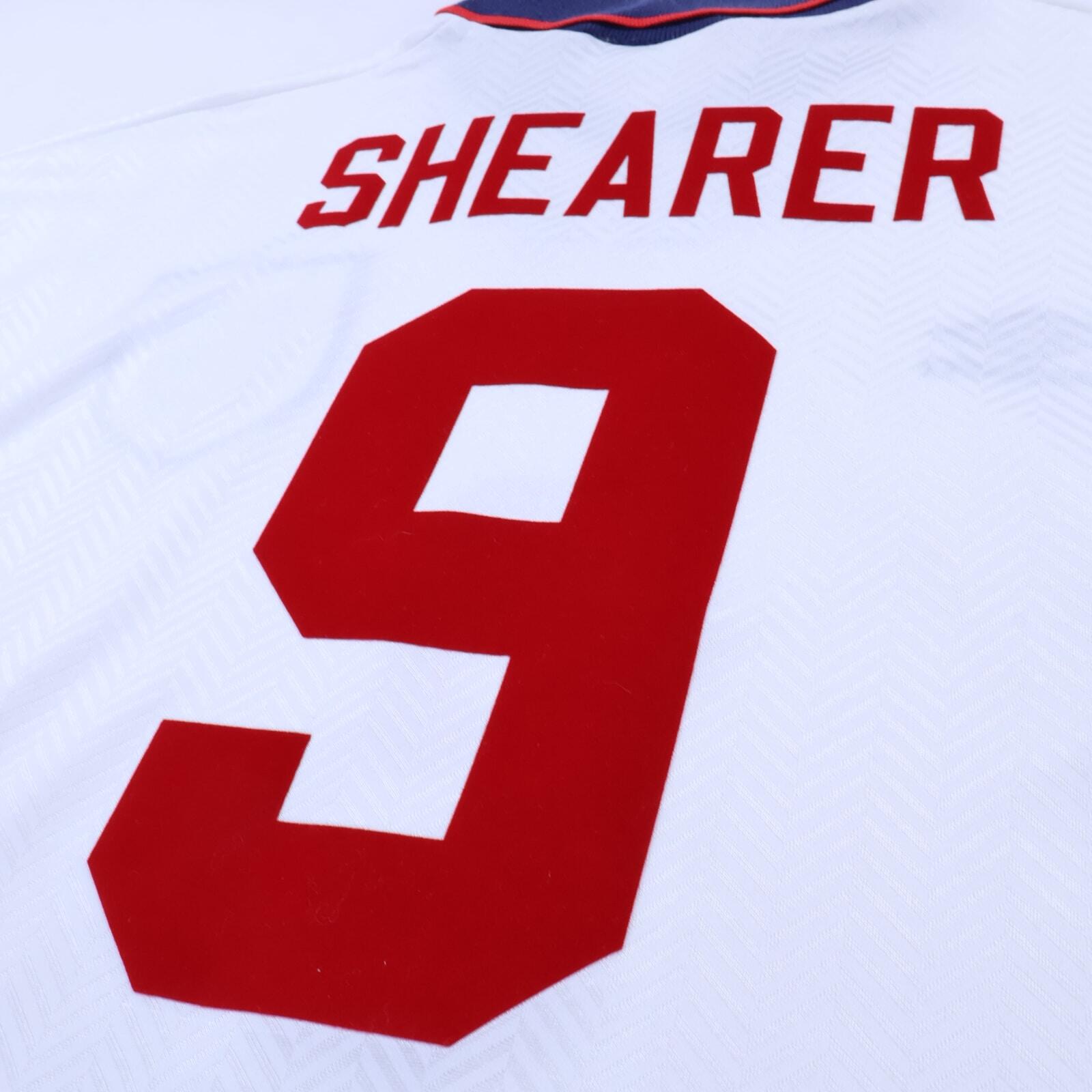 England Shearer #9 1993/95 Home Shirt - L